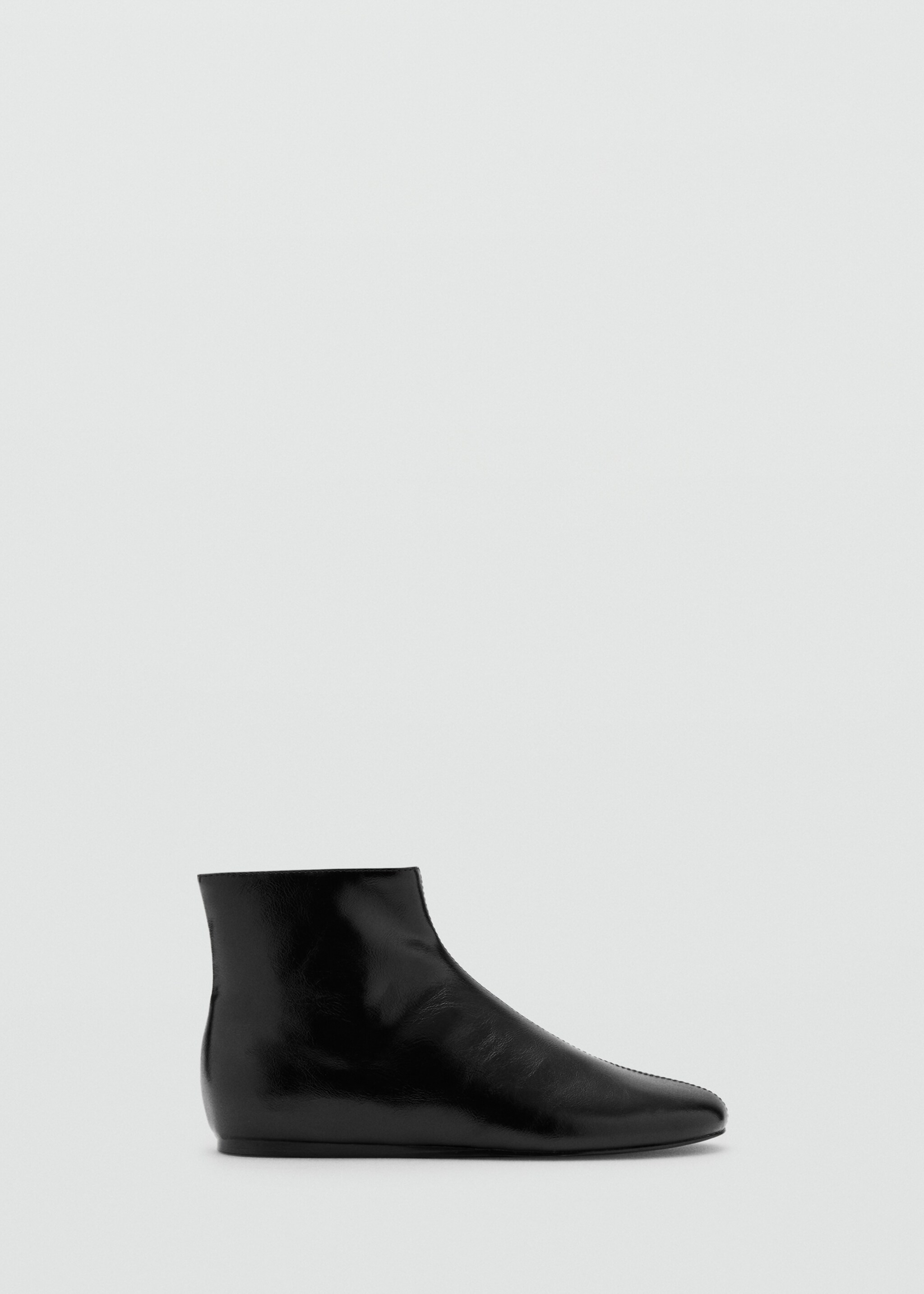 Flat ankle boot with zipper - Article without model, Black. Ref: 27051212-00.