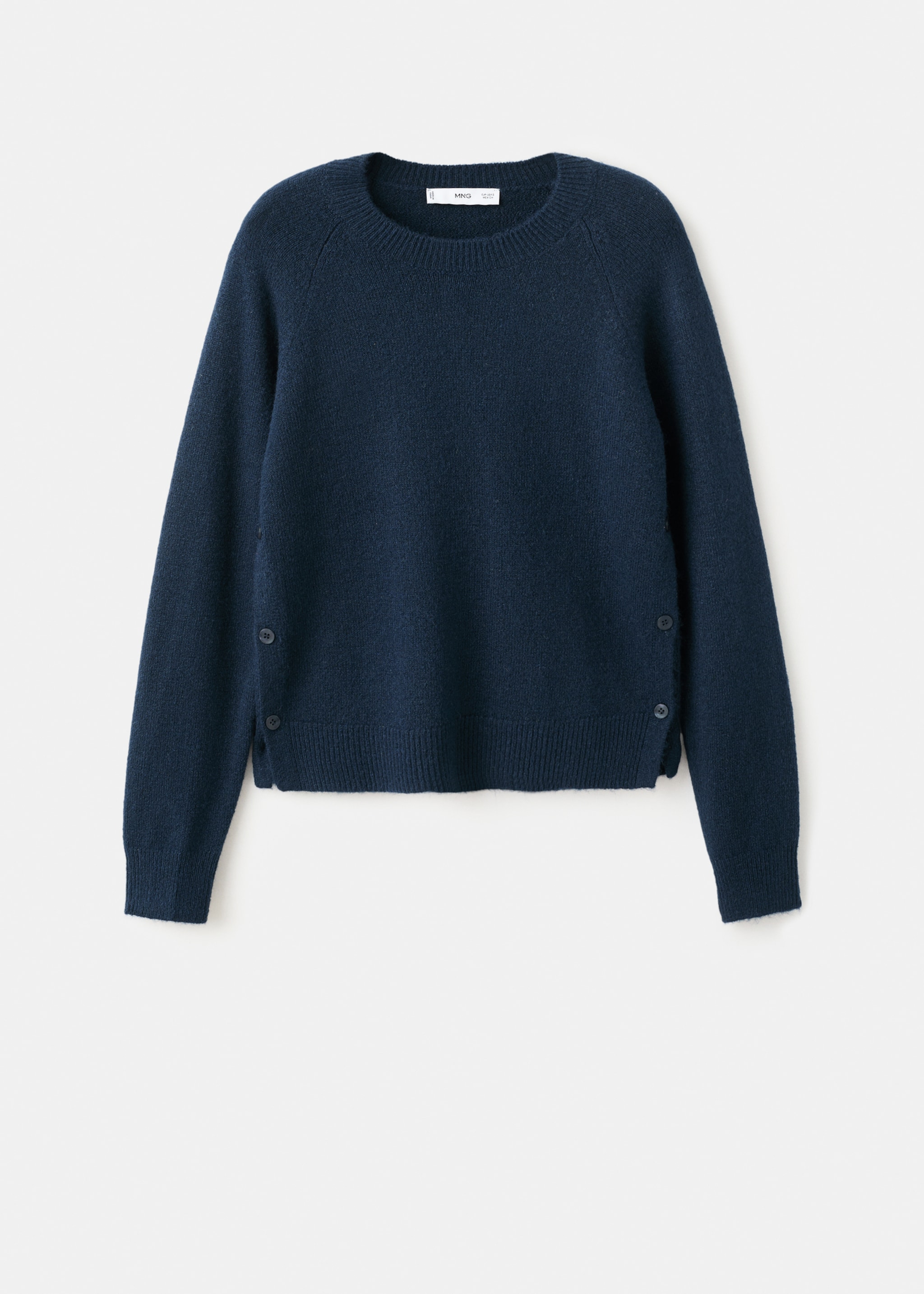 Jersey punto detalle botones - Artículo sin modelo, Azul marino. Ref: 27051213-00.