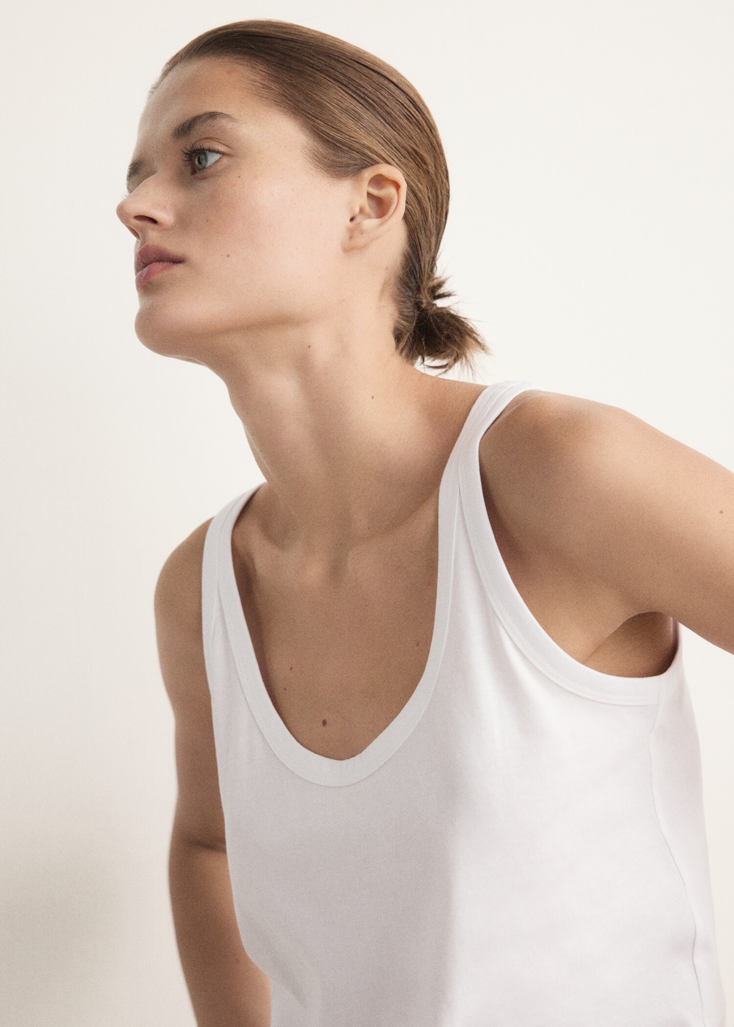 Two-piece cotton striped pyjamas with straps - Medium plane