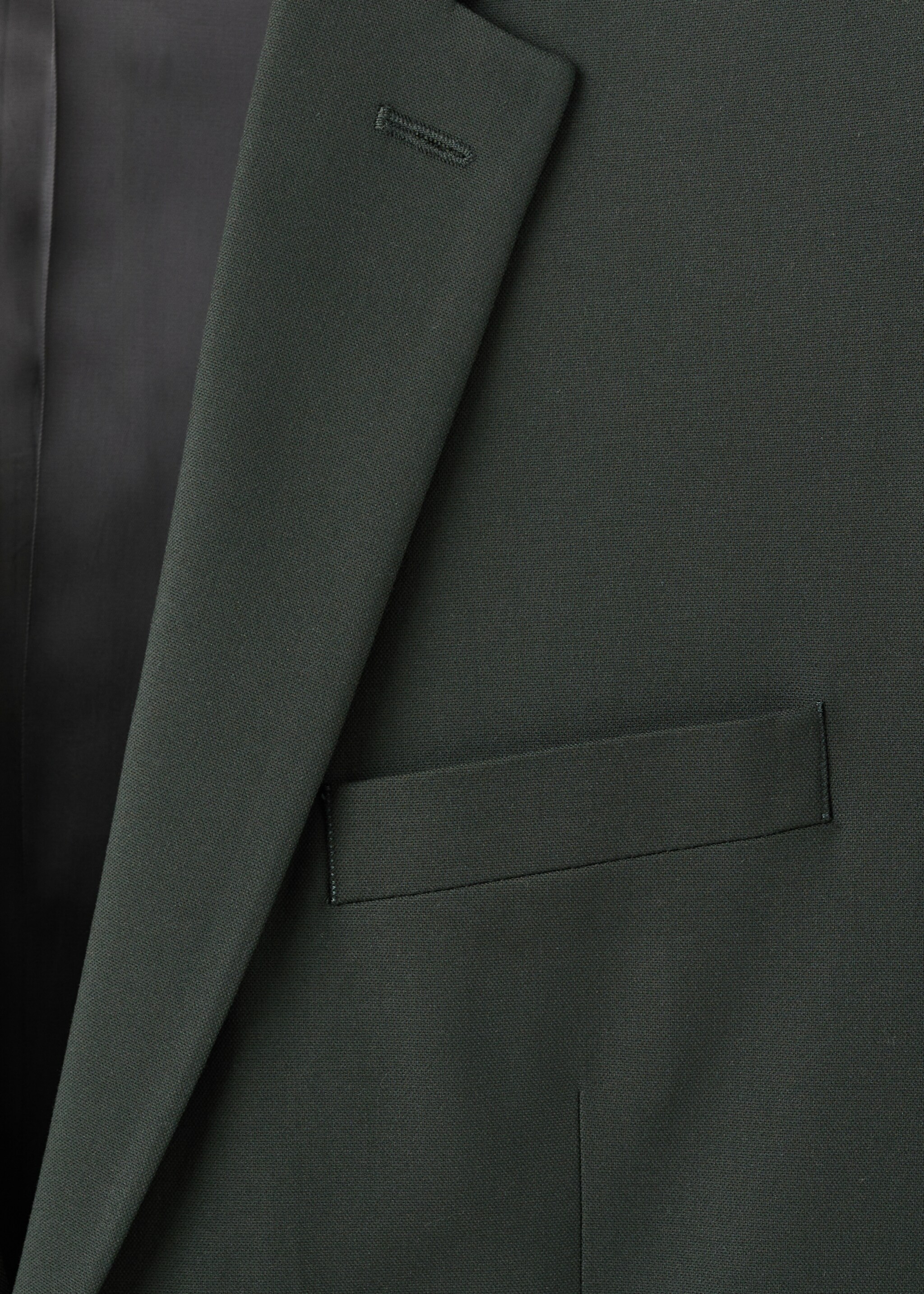 Super slim-fit blazer van stretchstof - Detail van het artikel 8, Groen. Ref: 27051220-00.