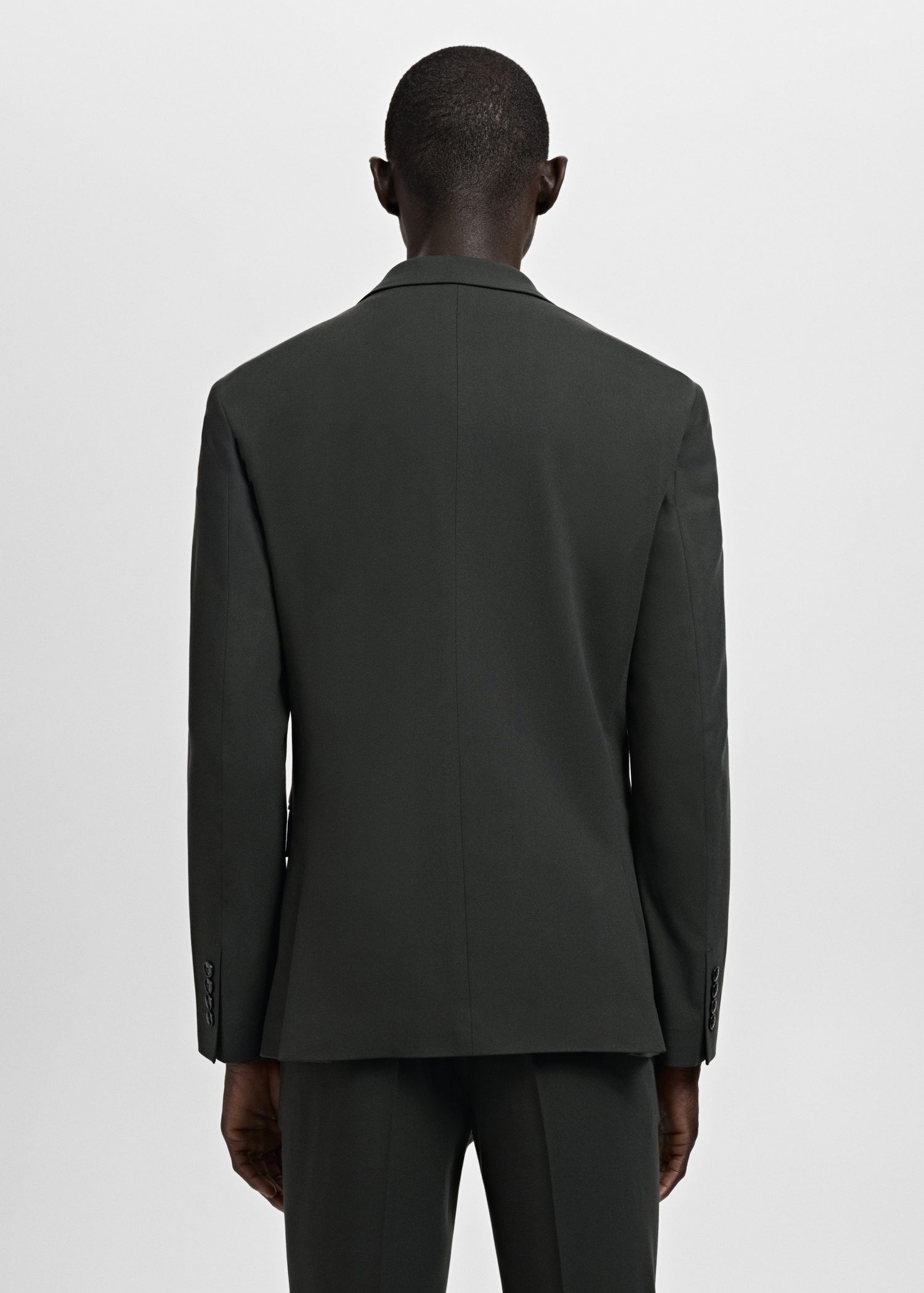 Super slim-fit blazer van stretchstof - Achterkant van het artikel