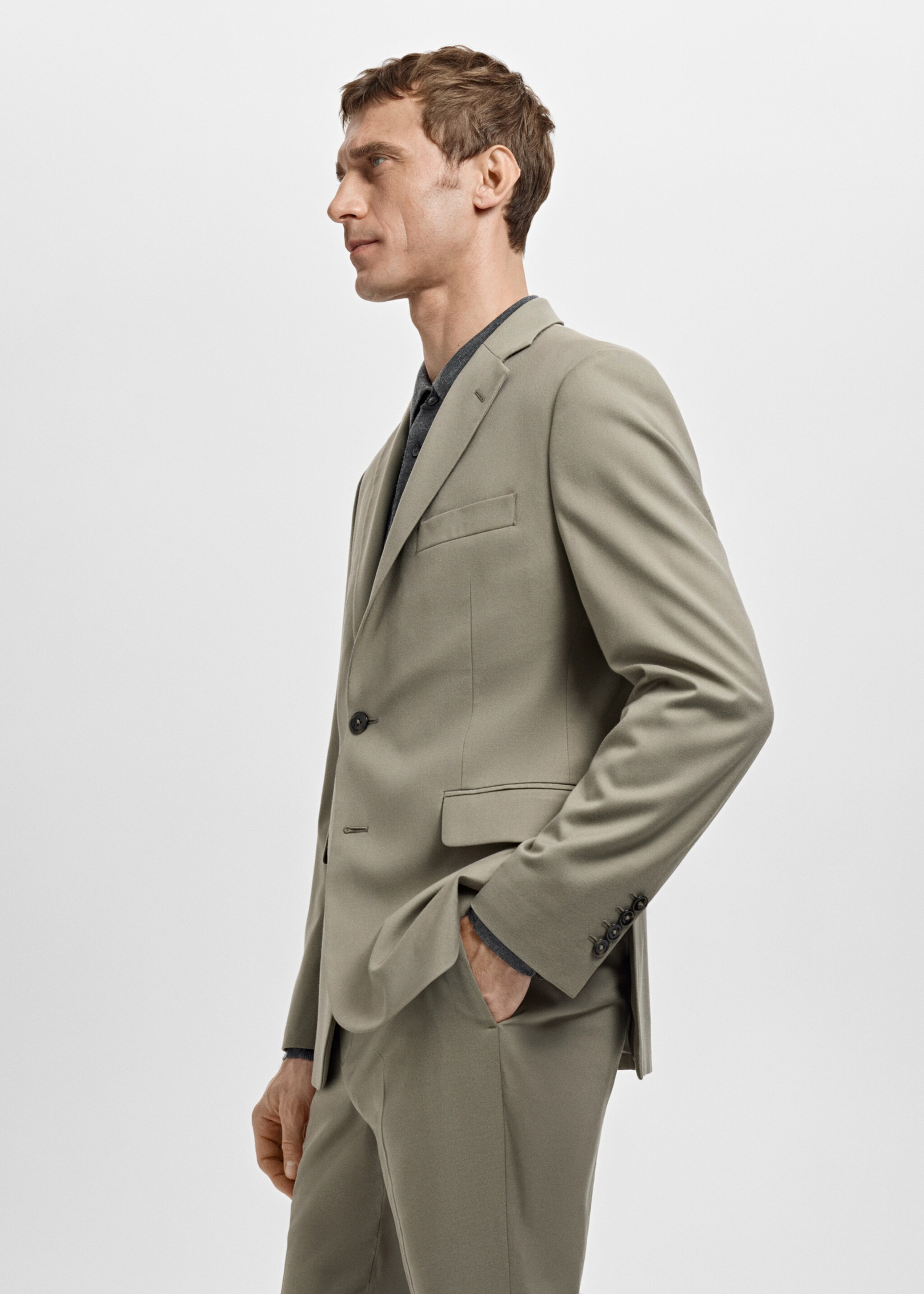 Americana vestit Milan slim fit - Detall de l'article 2, Gris visó. Ref: 27051223-00.