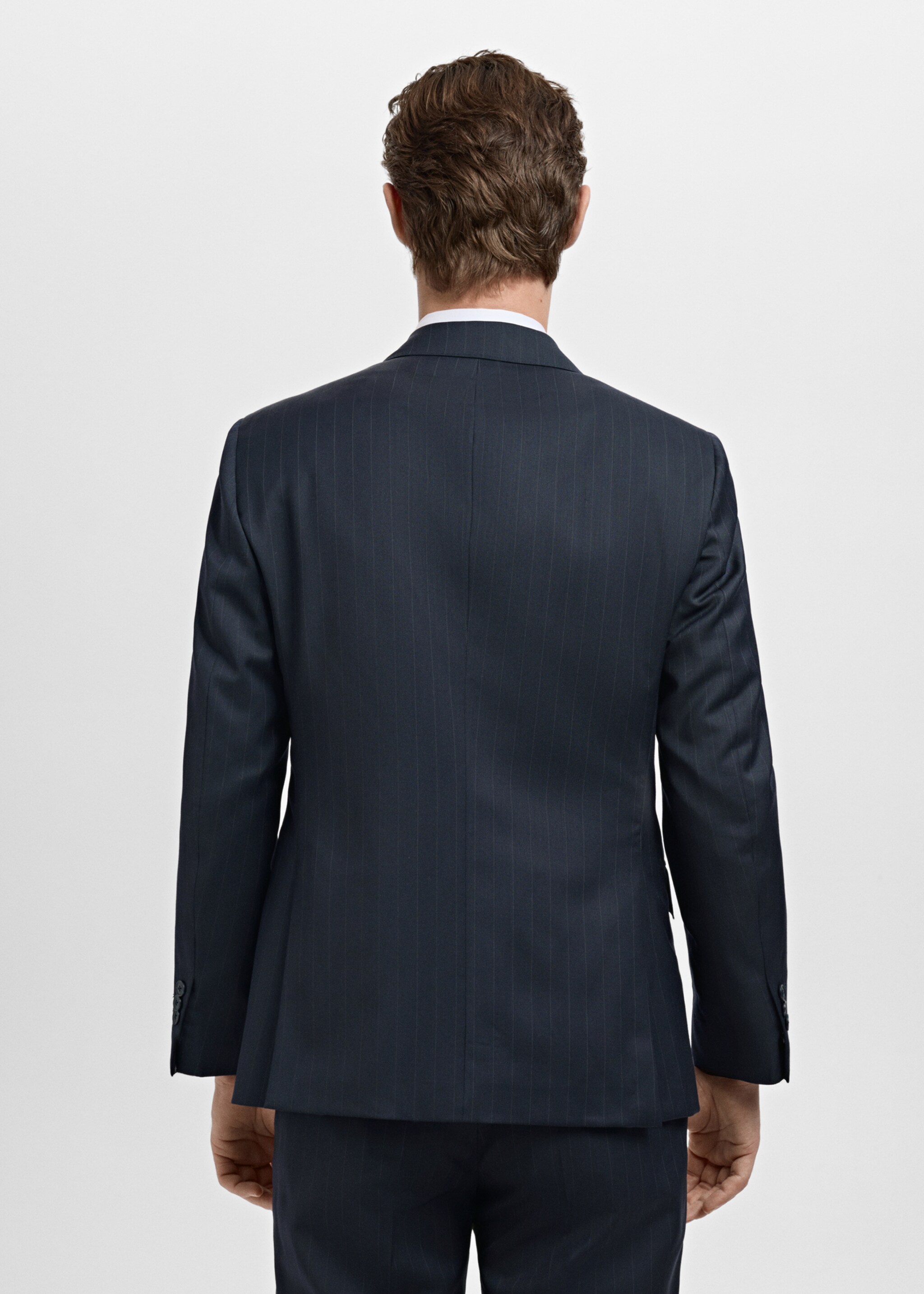 Veste costume Venecia 100 % laine vierge - Verso de l’article, Bleu marine. Ref: 27051227-00.