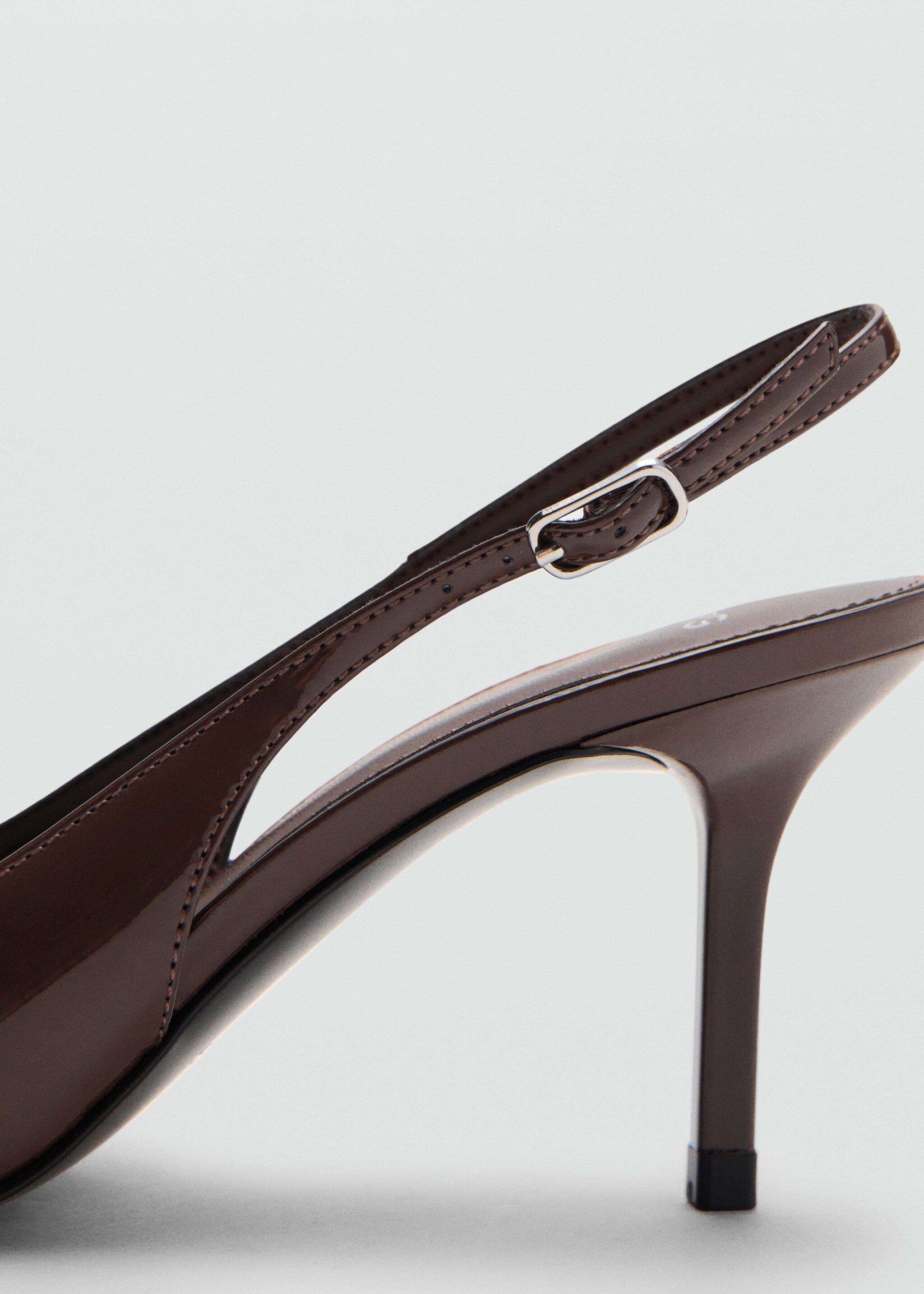 Chaussures à talon en cuir vernis - Détail de l'article 1, Chocolat. Ref: 27051228-00.