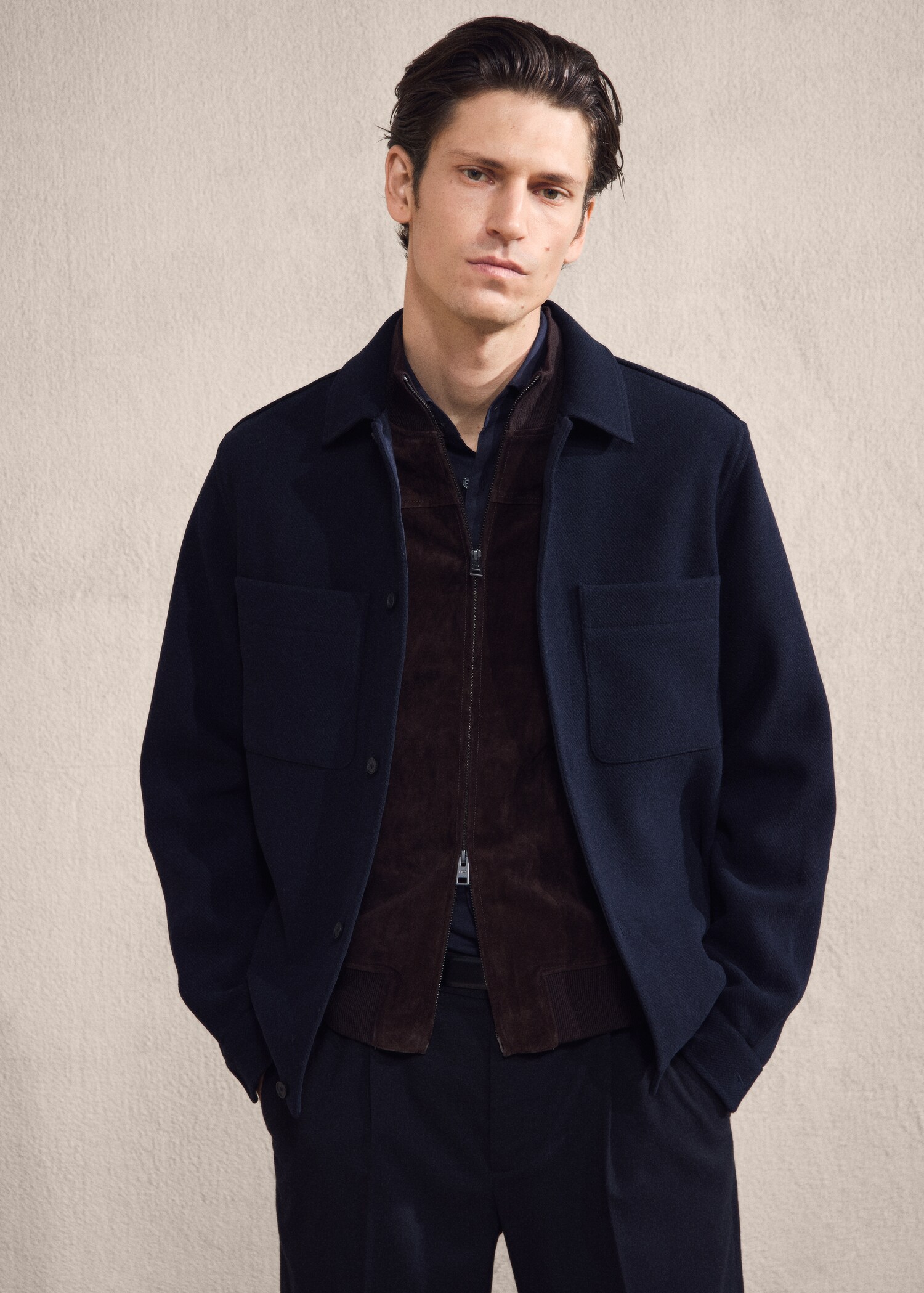 سترة من مزيج الصوف مع جيوب - تفاصيل المنتج 3