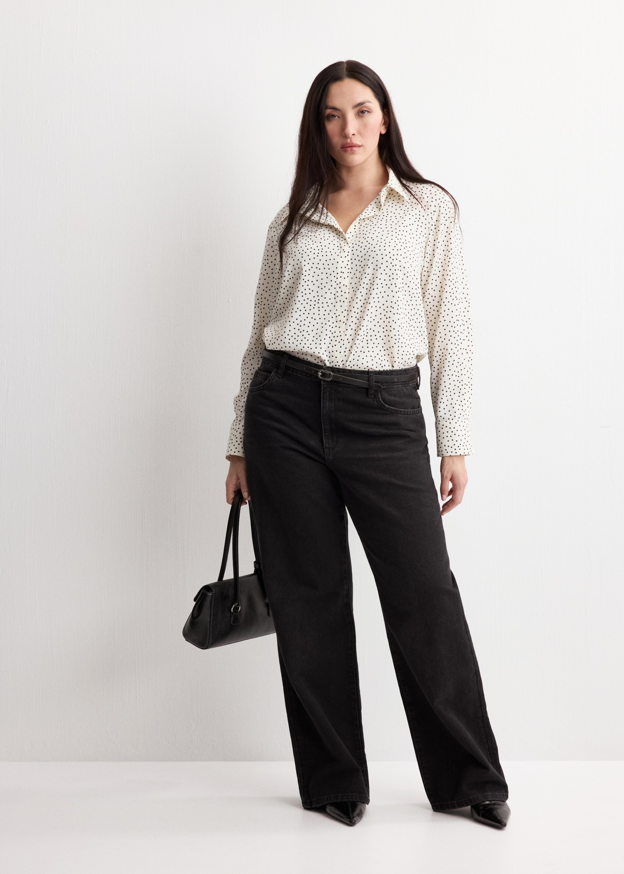 Рубашка прямого кроя с анималистичным принтом - Деталь изделия 3, Экрю. Ref: 27051236-00.