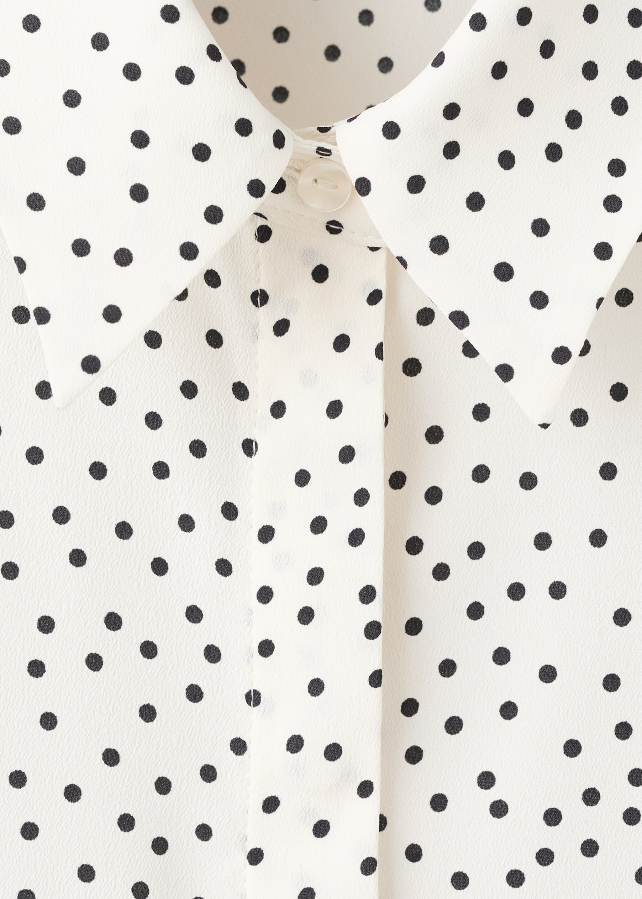 Рубашка прямого кроя с анималистичным принтом - Деталь изделия 8, Экрю. Ref: 27051236-00.