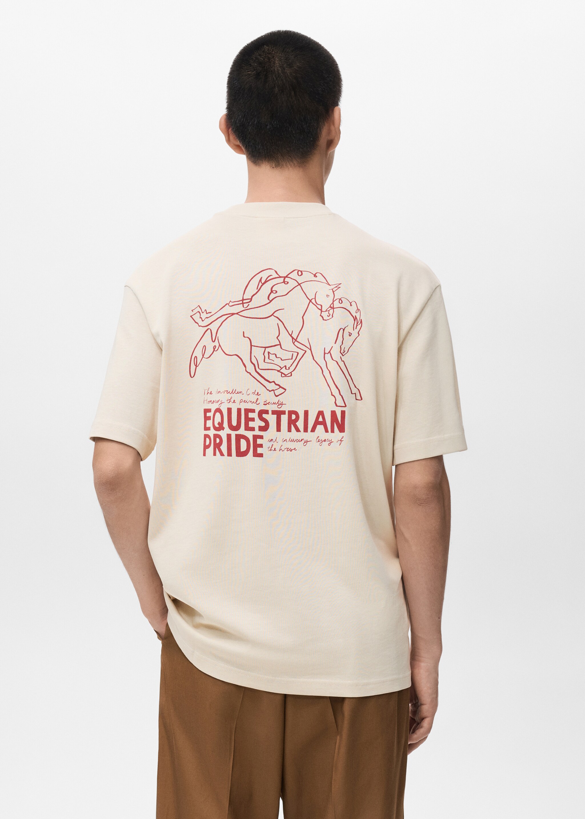 Relaxed kesim desenli tişört