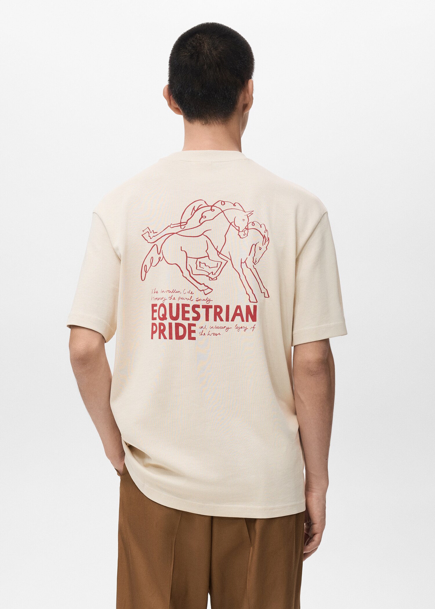 Camiseta relaxed fit estampado - Reverso del artículo