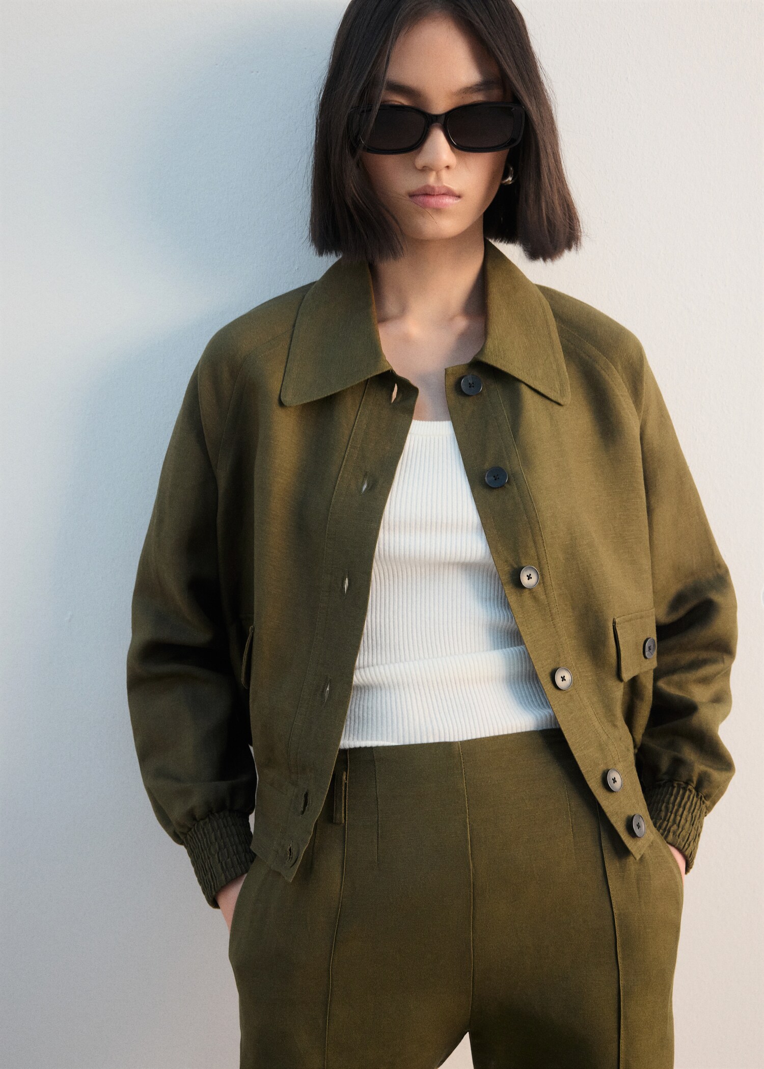 Short taille haute lin - Détail de l'article 1