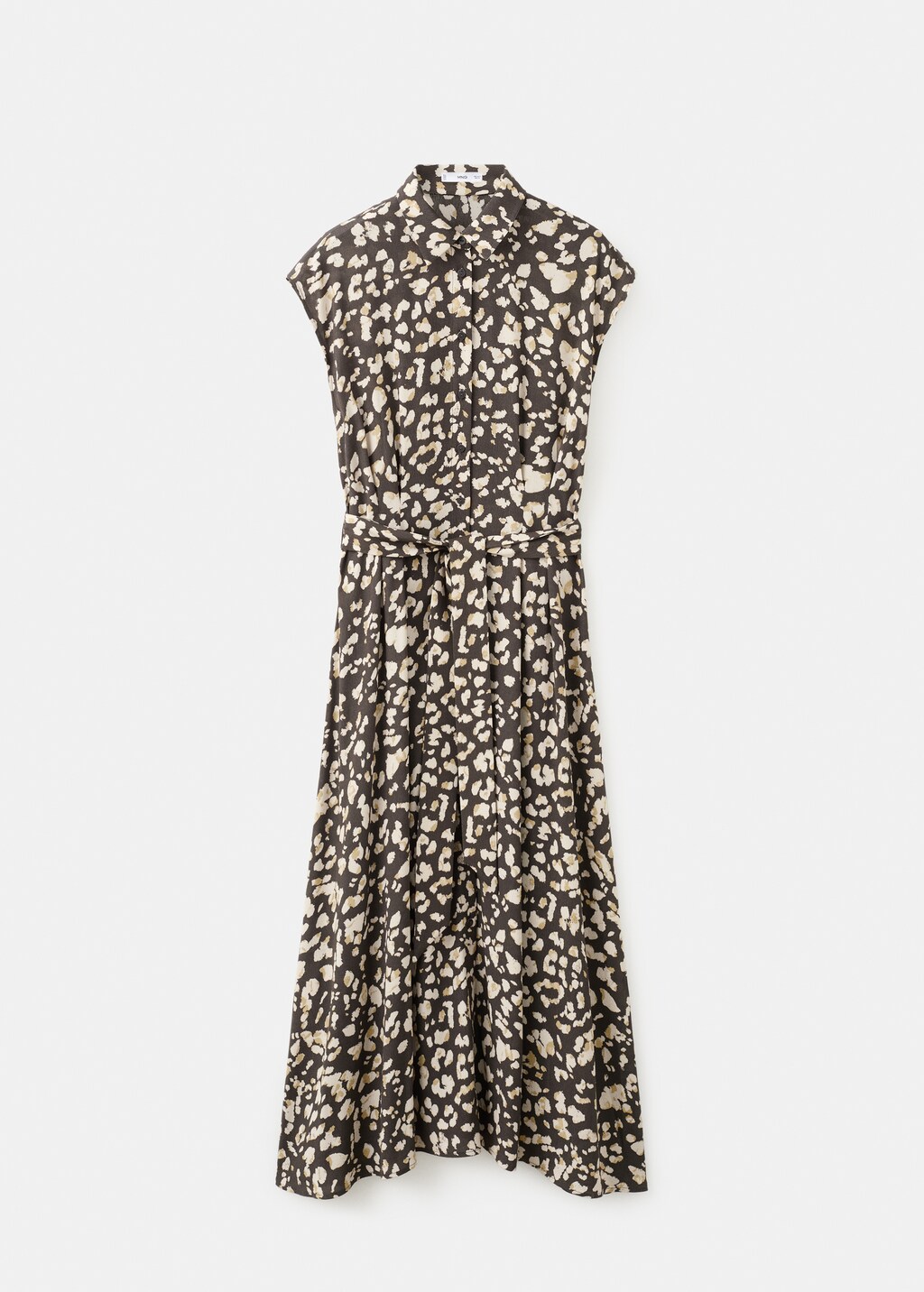 Printed shirt dress with belt - image 5