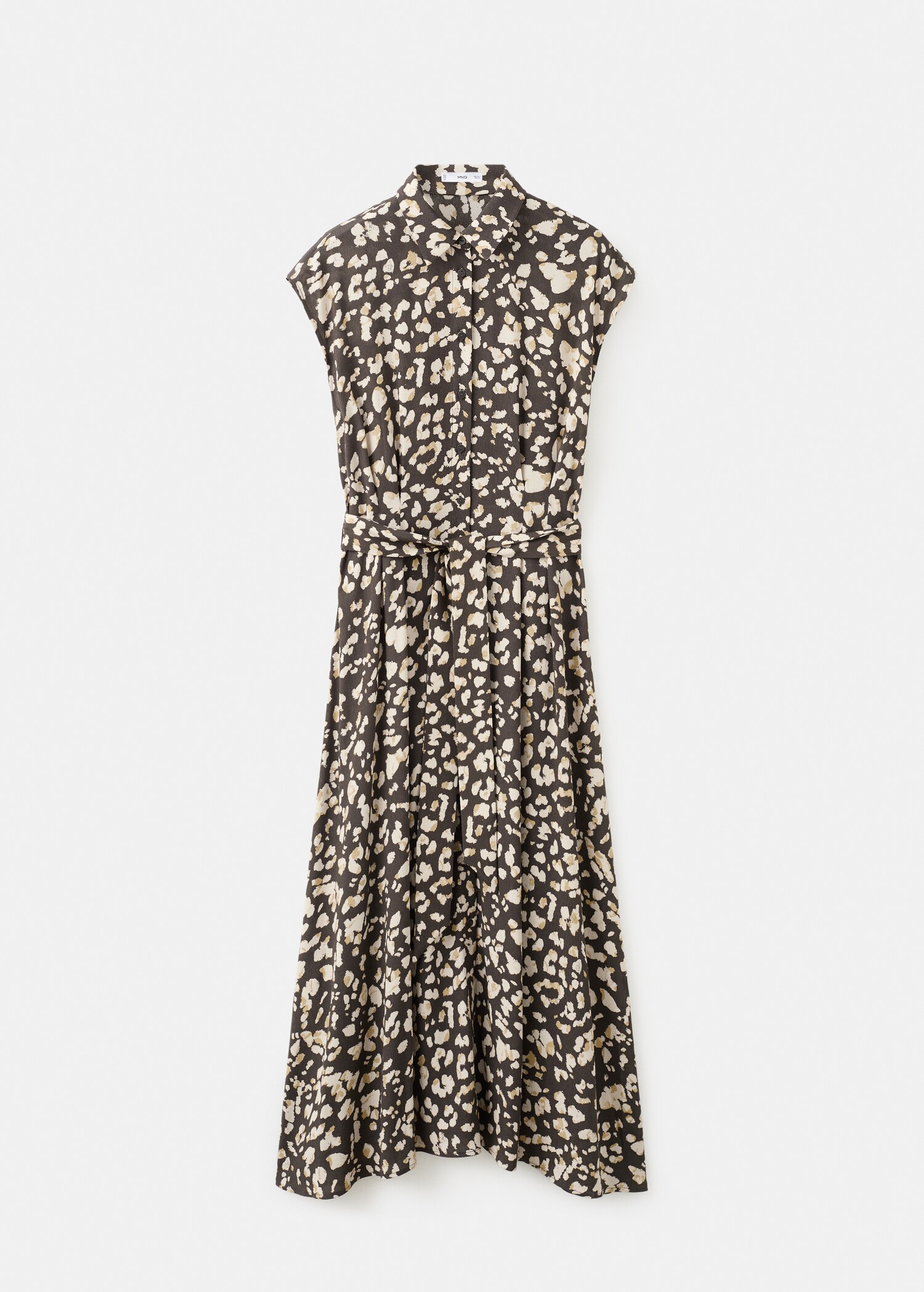 Printed shirt dress with belt - Article without model