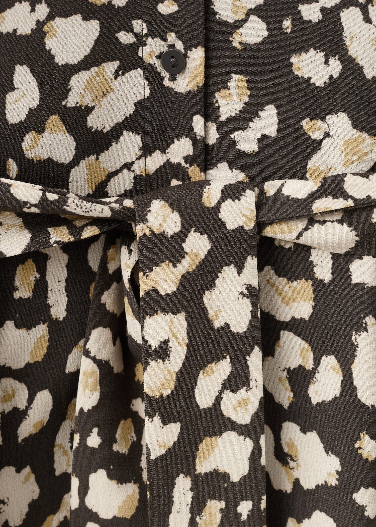 Printed shirt dress with belt - Details of the article 8