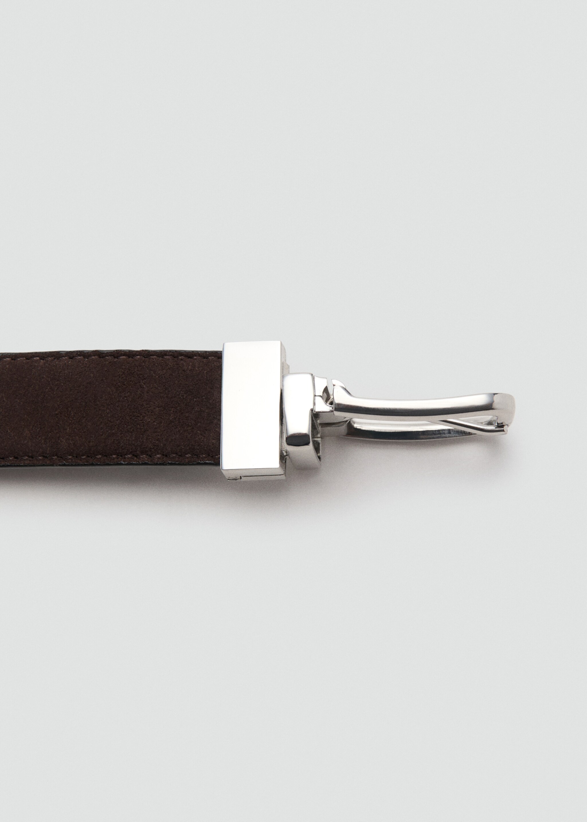 Reversible nappa leather belt - Details of the article 2, Brown. Ref: 27051245-00.