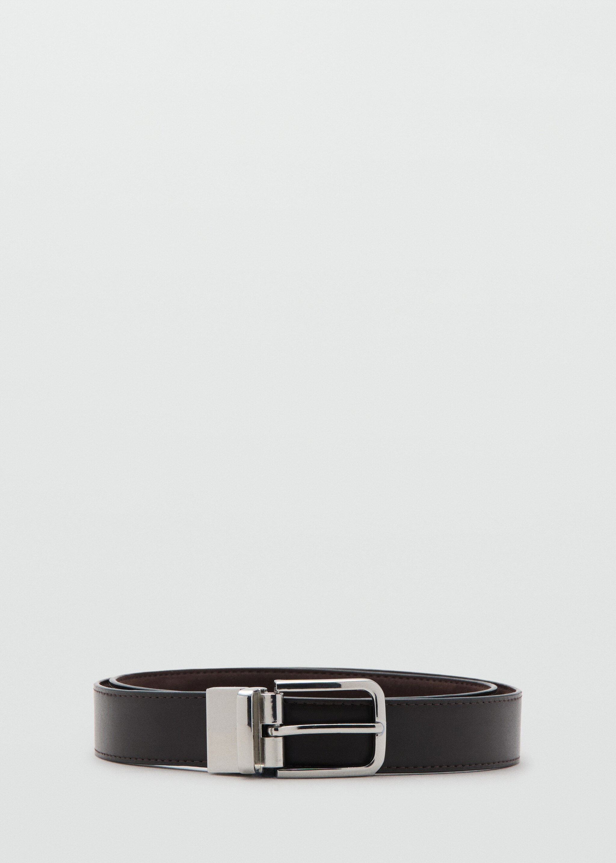 Reversible nappa leather belt - Details of the article 3, Brown. Ref: 27051245-00.