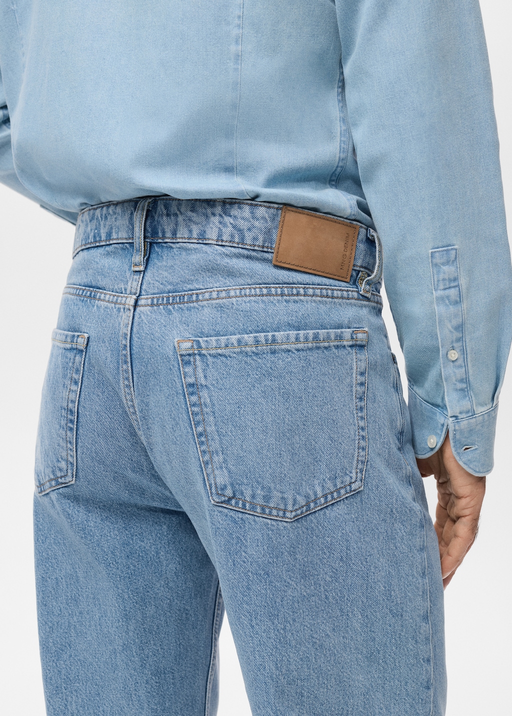 Moby straight-fit light-wash jeans