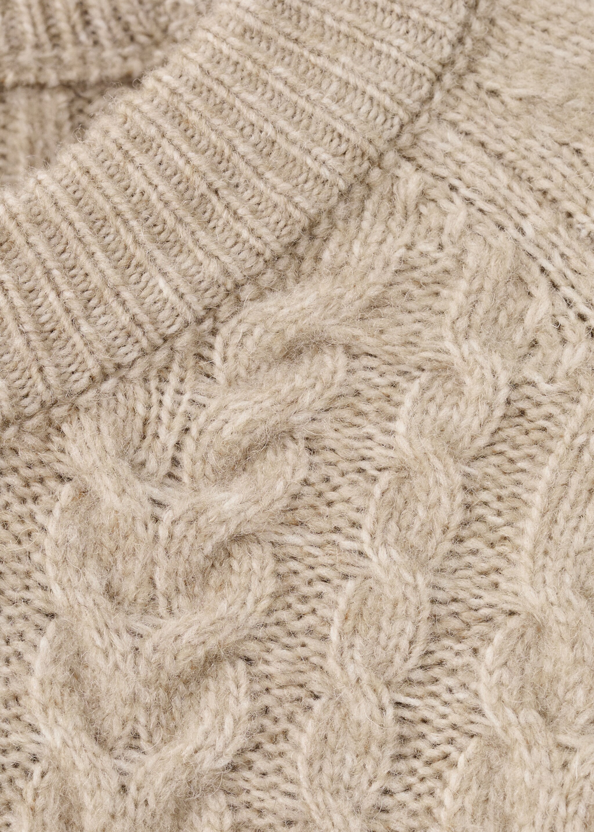 Jersey punto trenzado - Detalle del artículo 8, Marrón medio. Ref: 27051249-00.