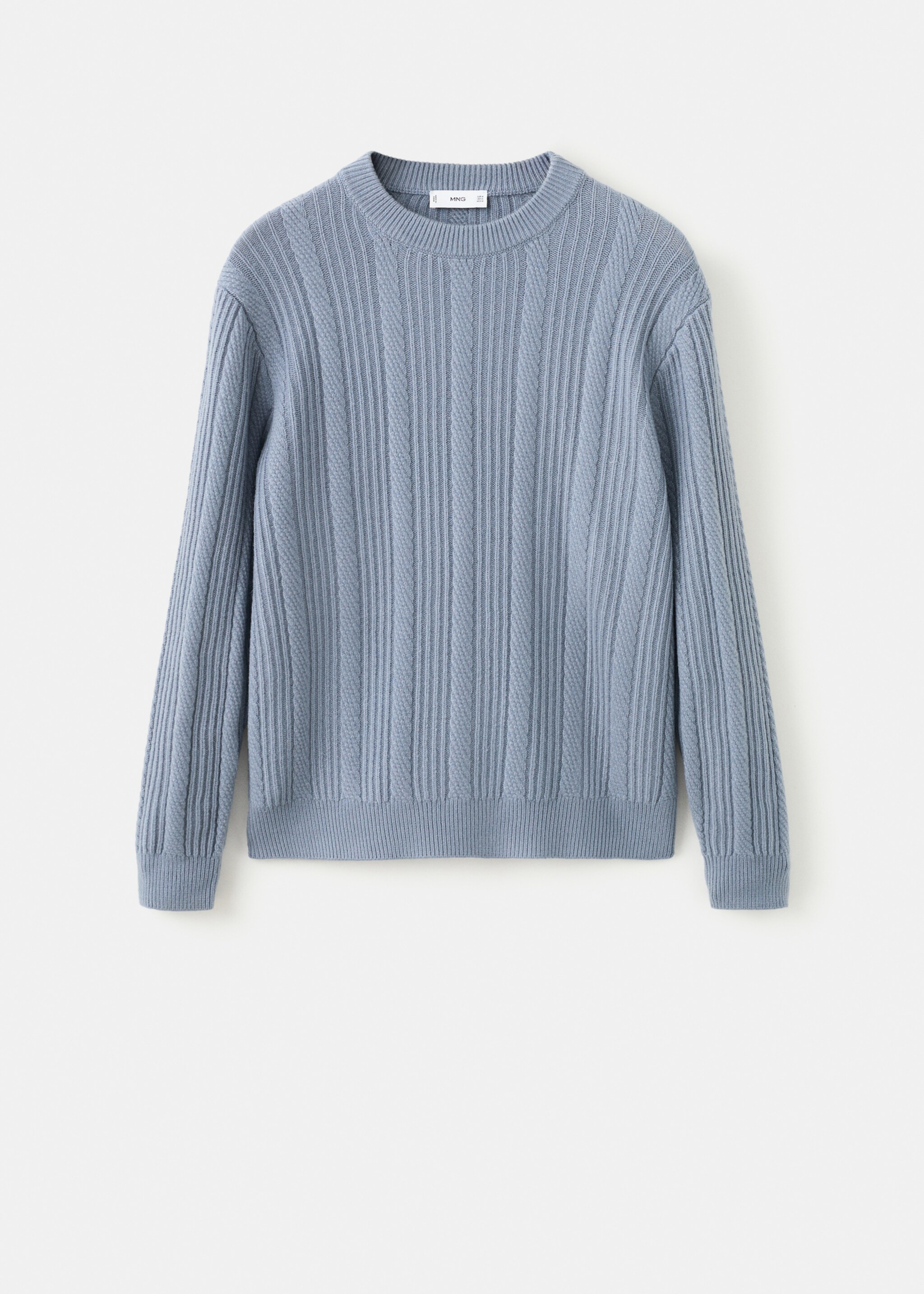 Pull-over maille structure - Article sans modèle, Bleu de Prusse. Ref: 27051250-00.