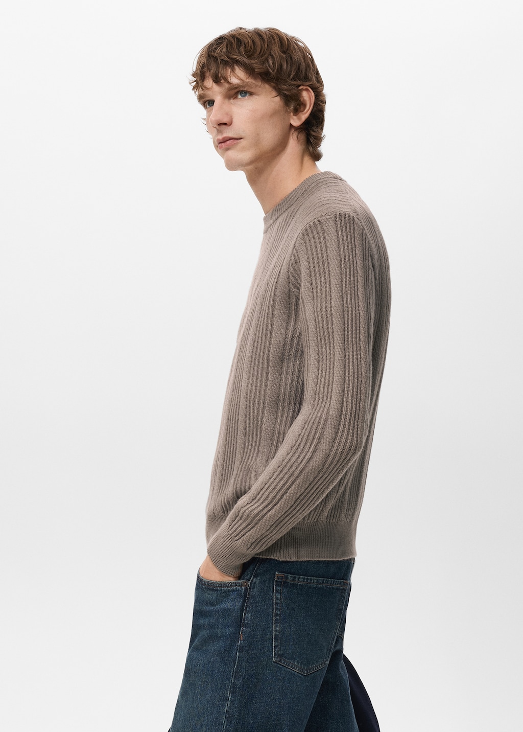 Structured knitted sweater