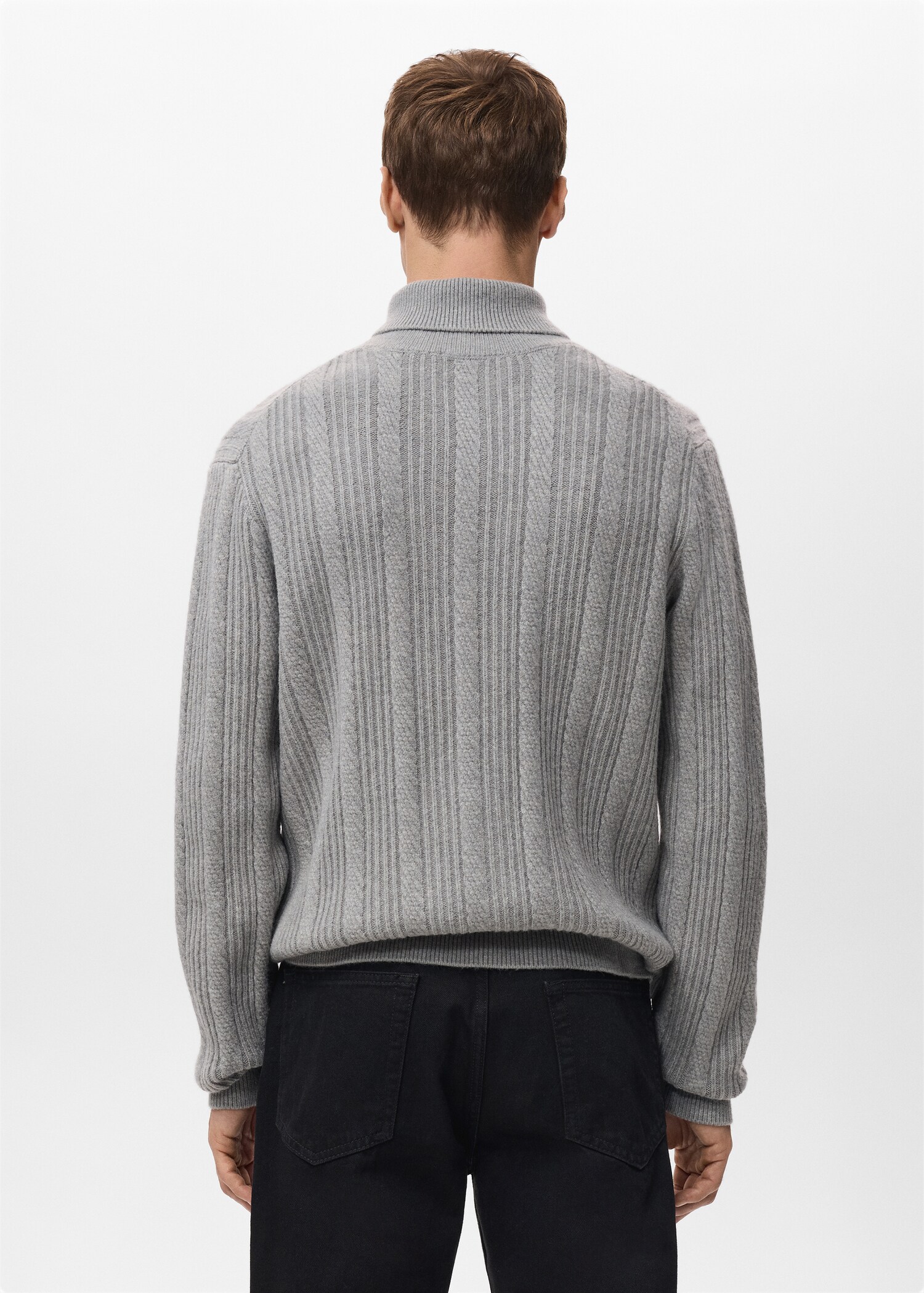 Structured turtleneck sweater - Reverse of the article