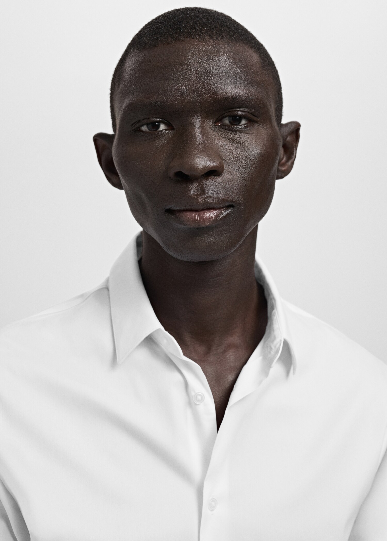 Slim fit cotton suit shirt - Details of the article 1