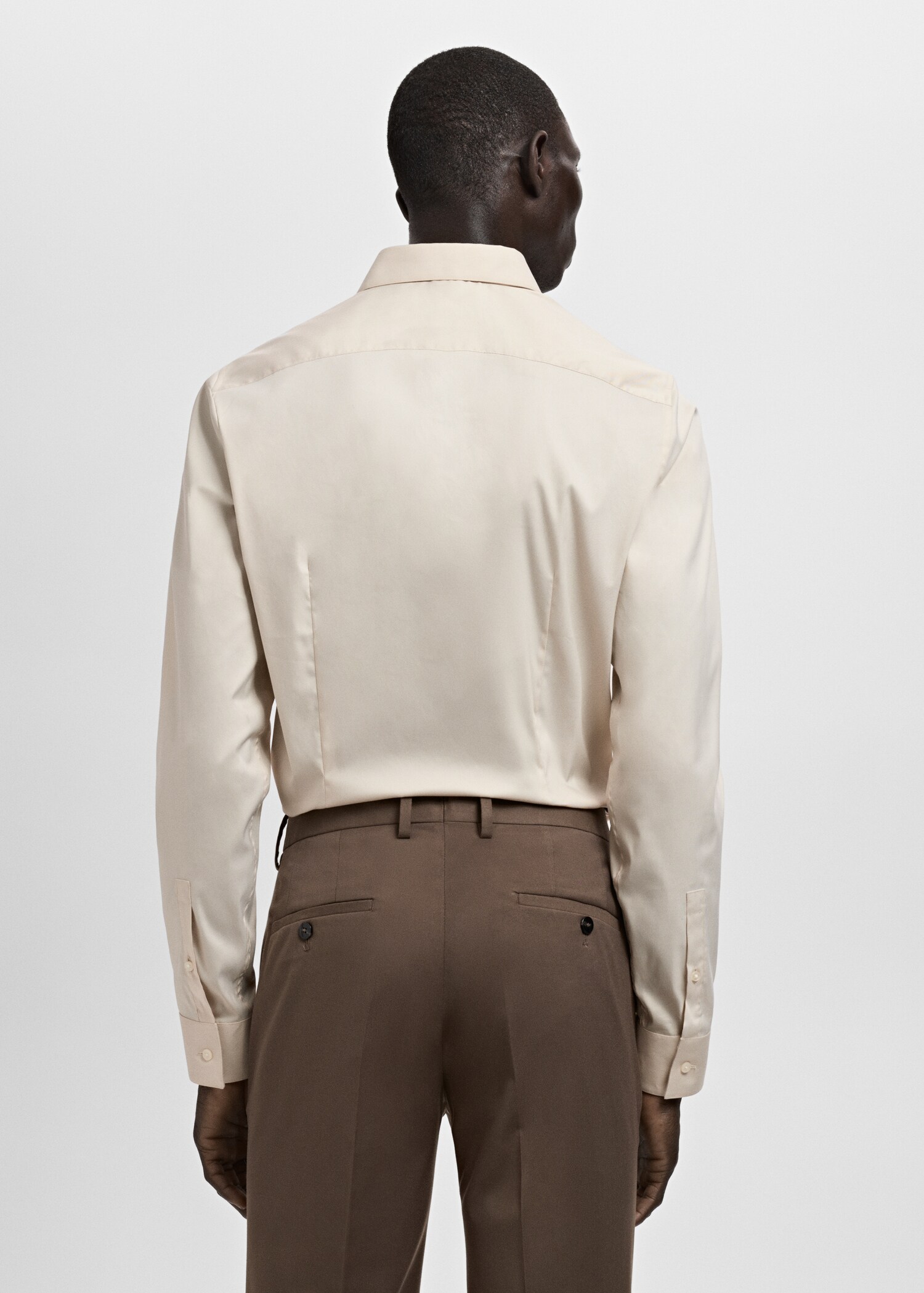 Slim fit cotton suit shirt - Reverse of the article