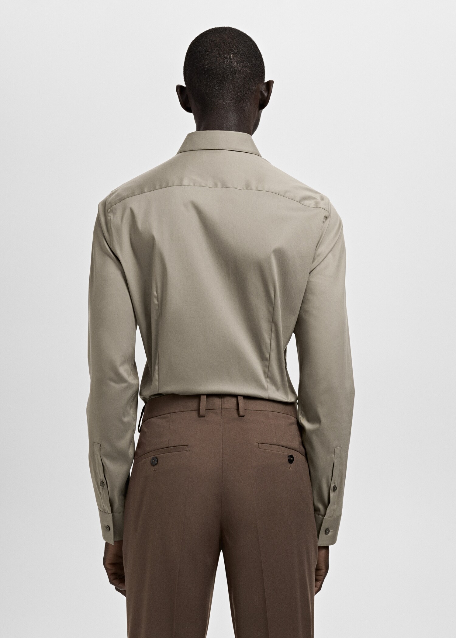 Slim fit cotton suit shirt - Reverse of the article
