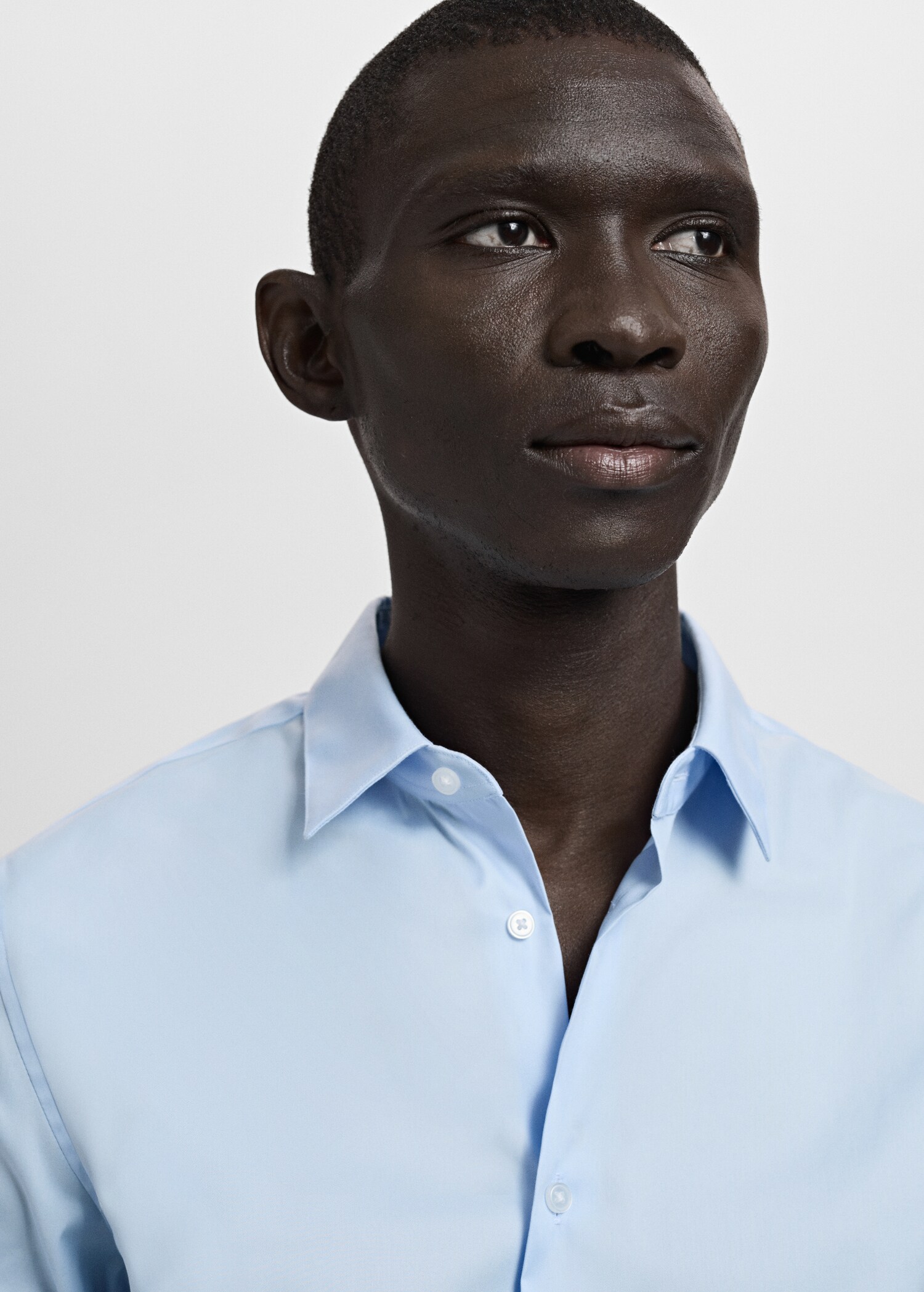 Slim fit cotton suit shirt - Details of the article 1