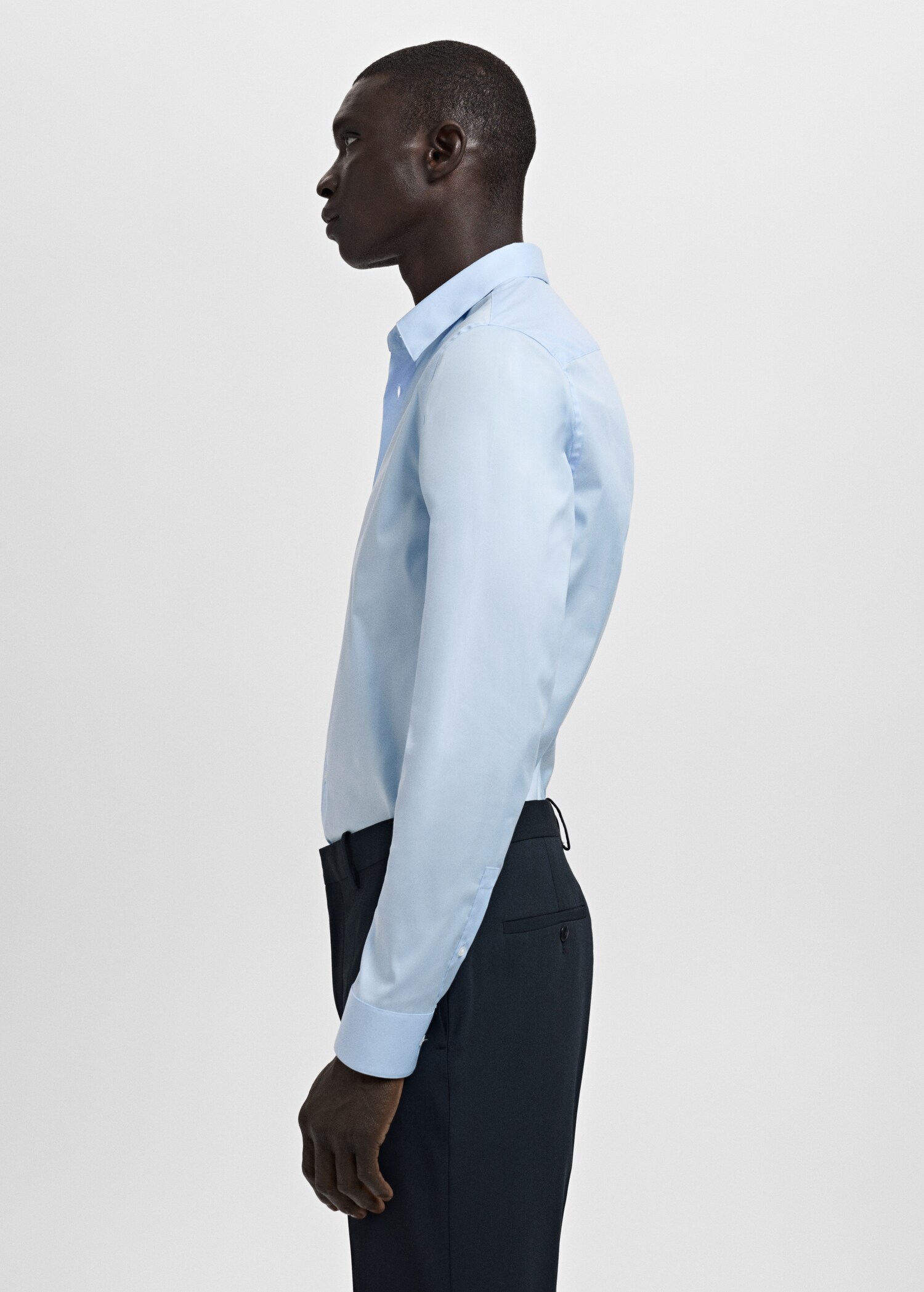 Slim fit cotton suit shirt - Details of the article 2