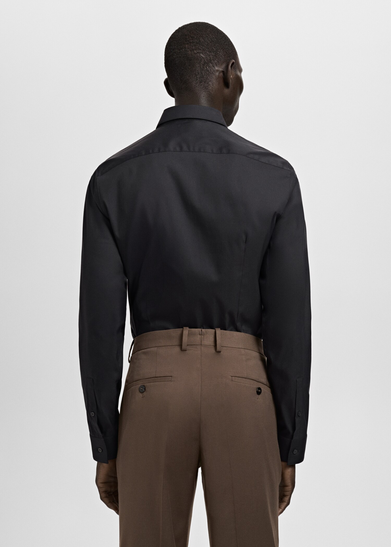 Slim fit cotton suit shirt - Reverse of the article