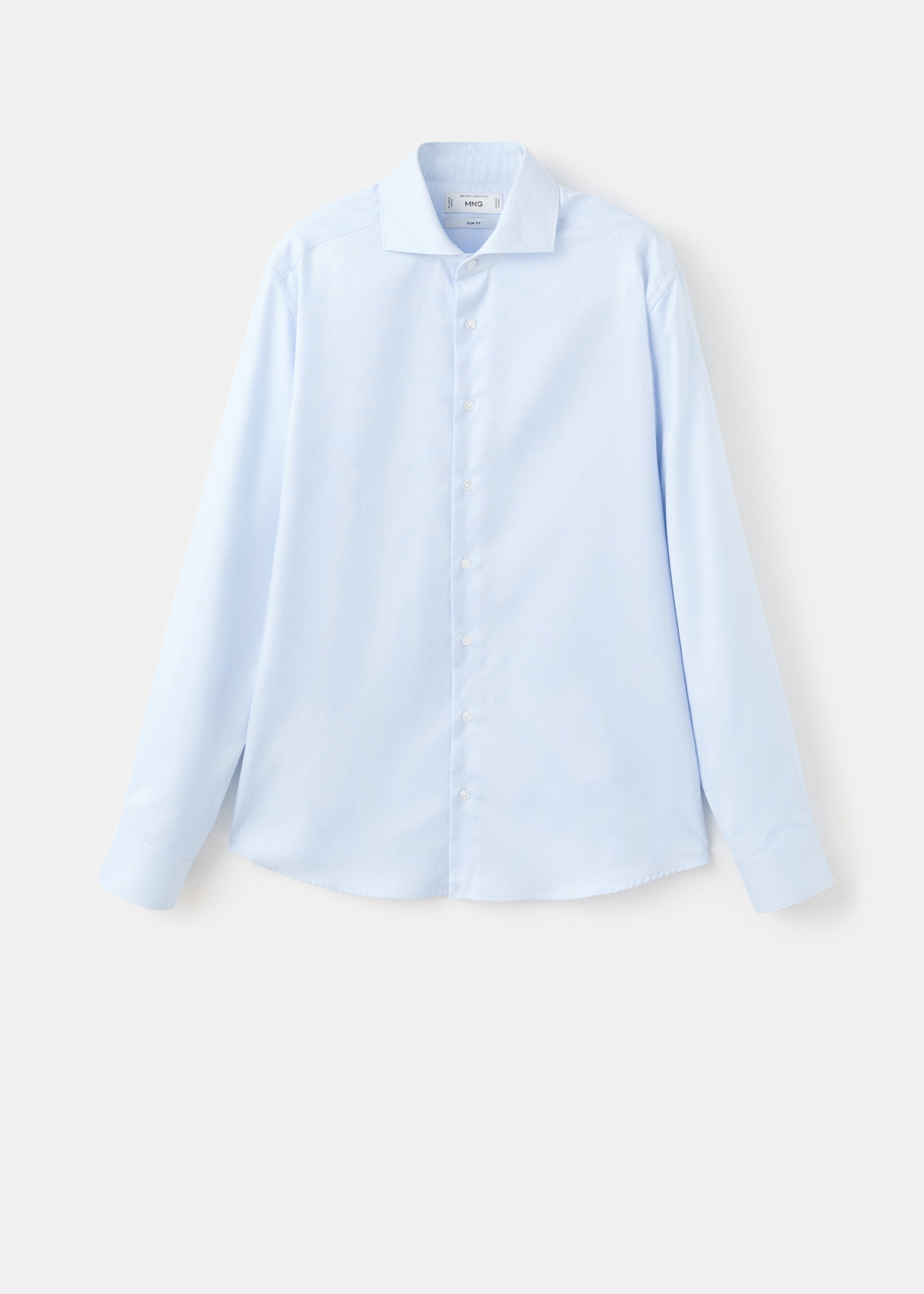 Slim fit structured suit shirt - Article without model, Sky Blue. Ref: 27051253-00.
