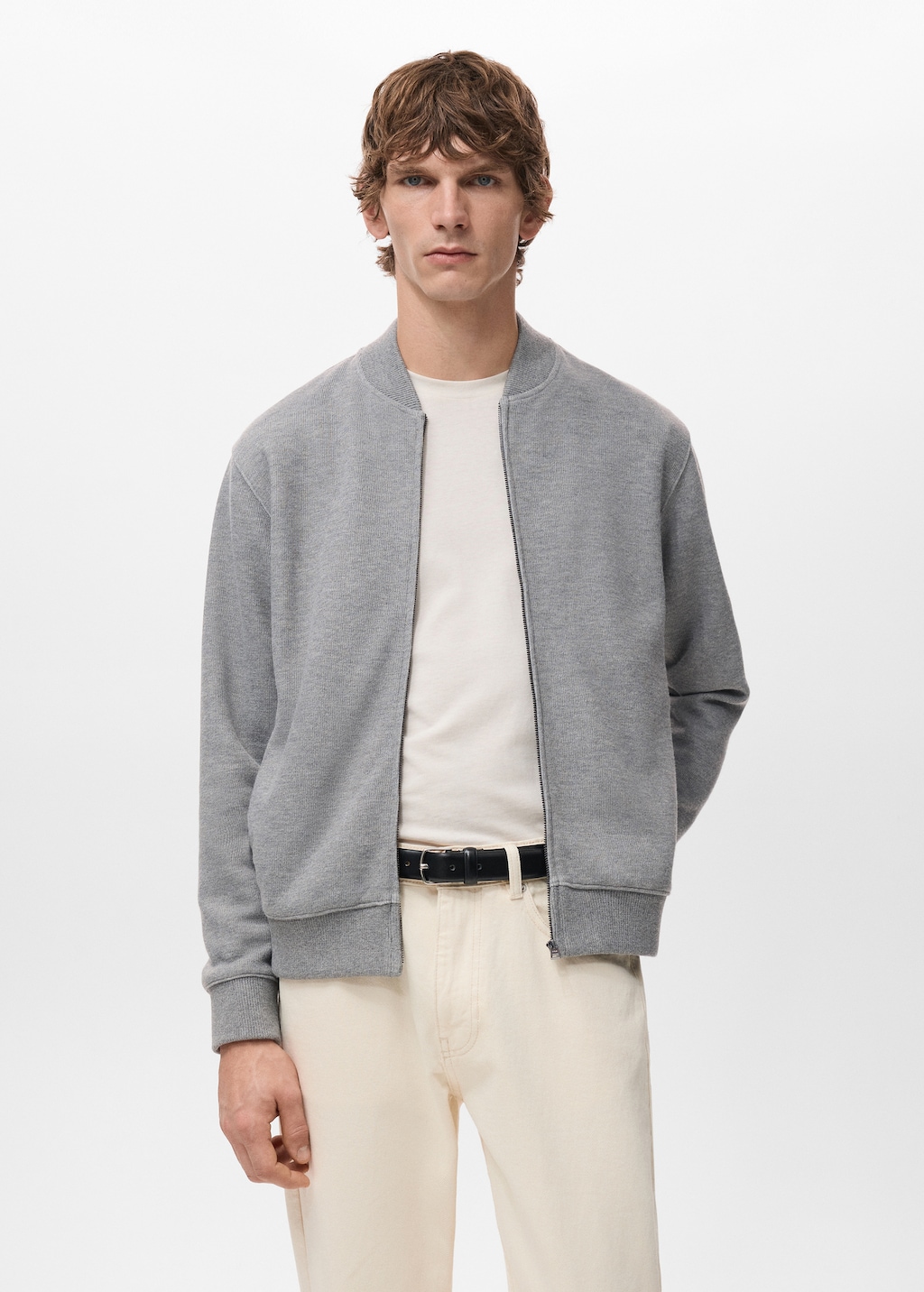 Bomber hoodie with zip