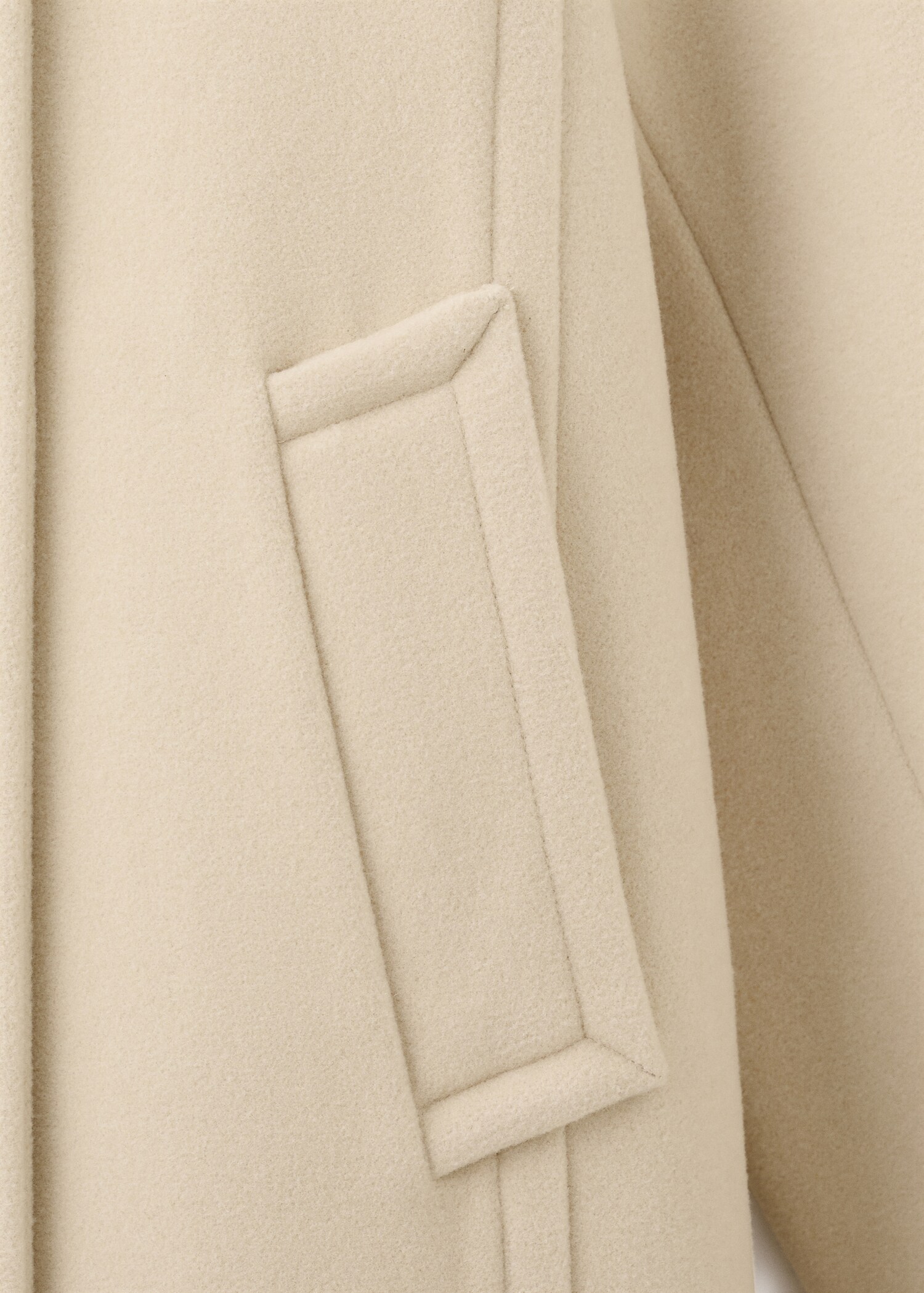Wool-blend funnel-neck coat - Details of the article 0