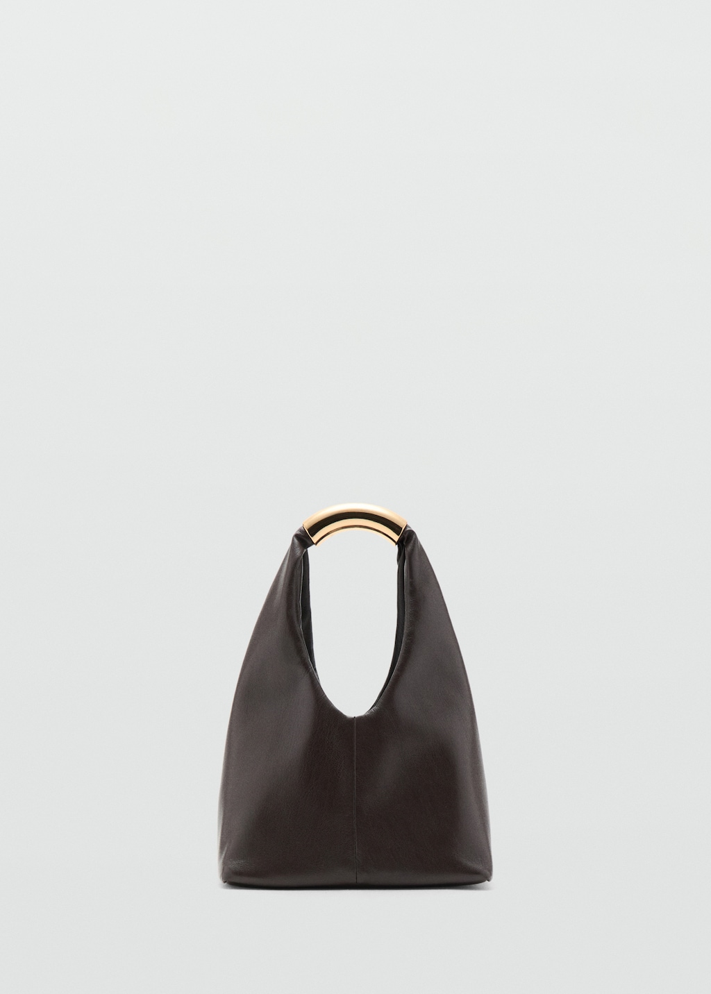 Handbag with metal handle