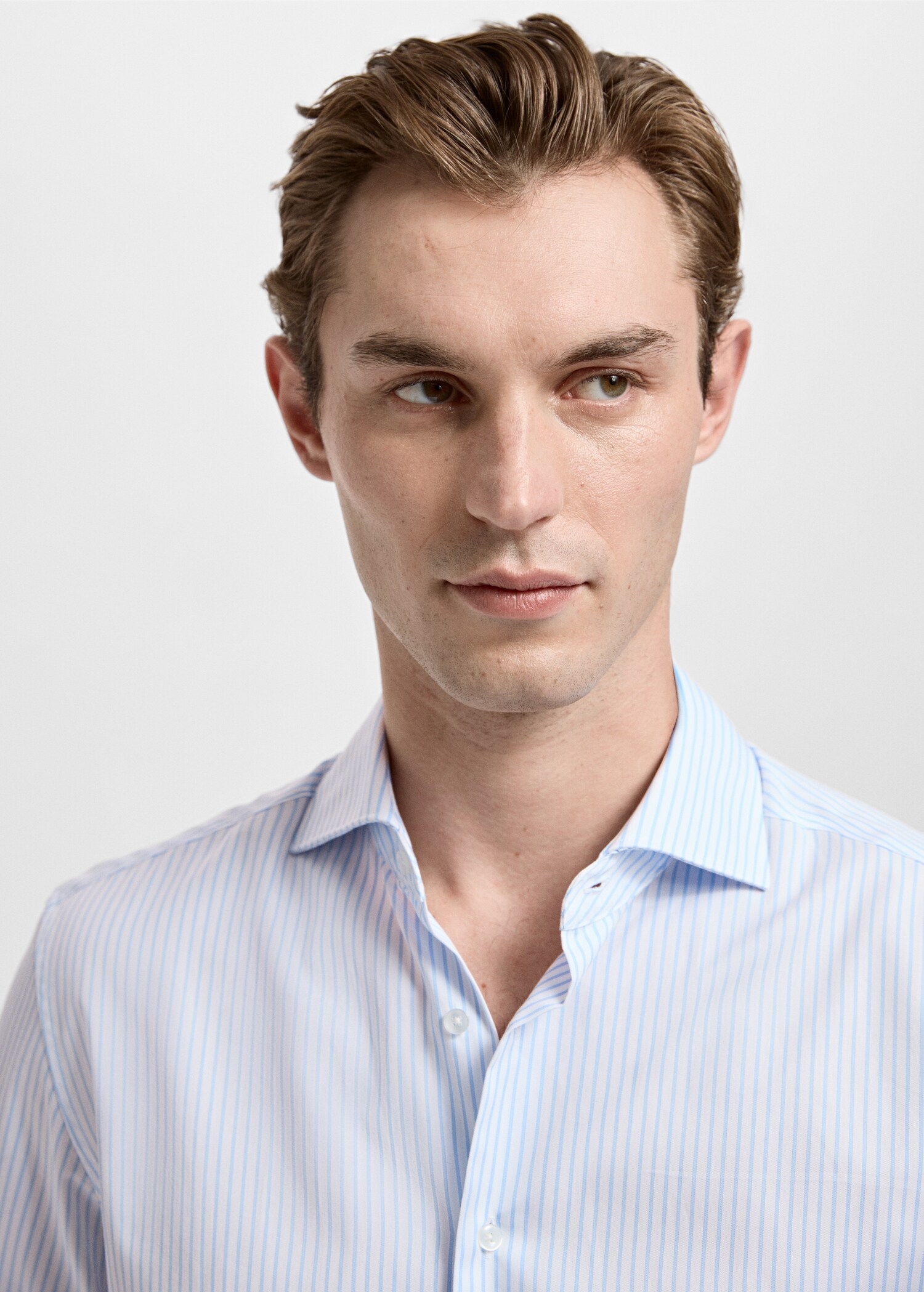 Chemise costume slim fit coton rayures - Détail de l'article 1