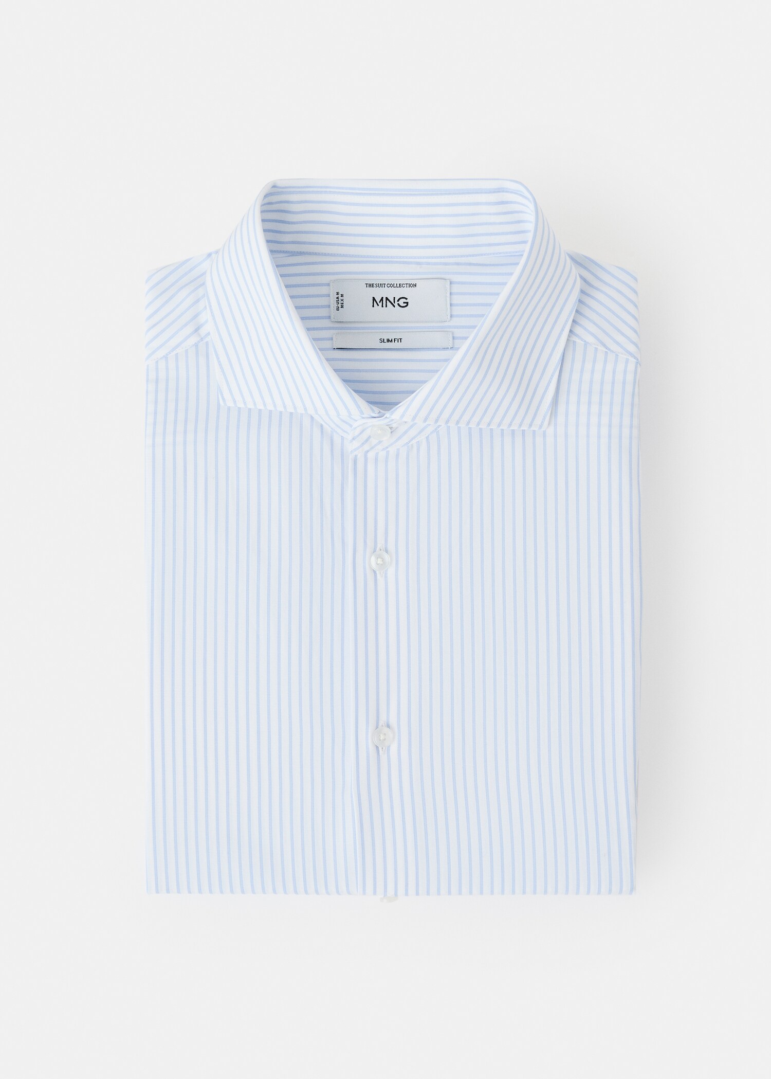 Slim fit cotton striped suit shirt - Details of the article 9