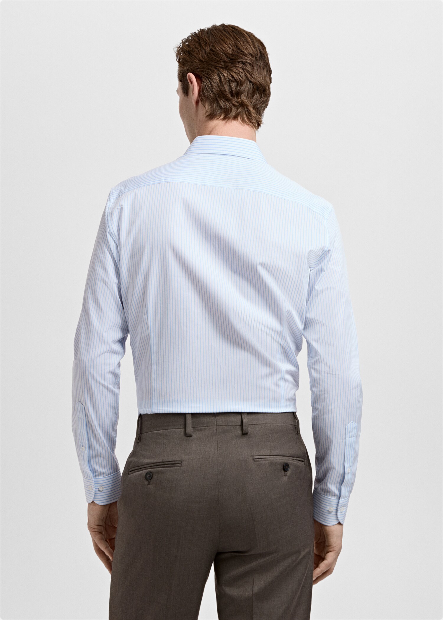 Chemise costume slim fit coton rayures - Verso de l’article