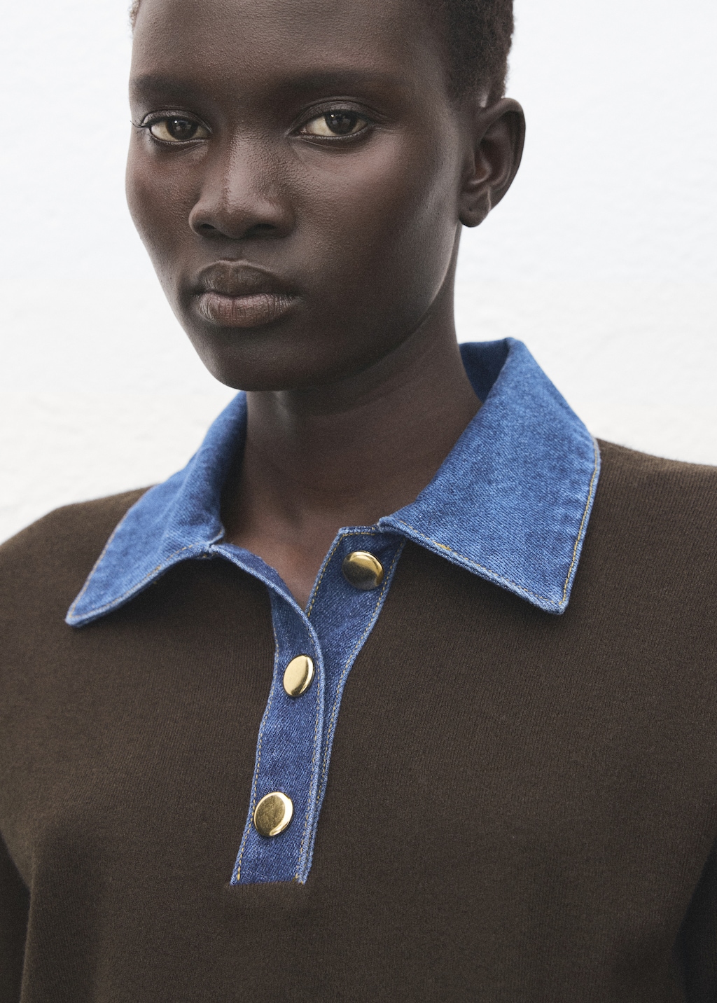 Mango Combined shirt-collar sweater