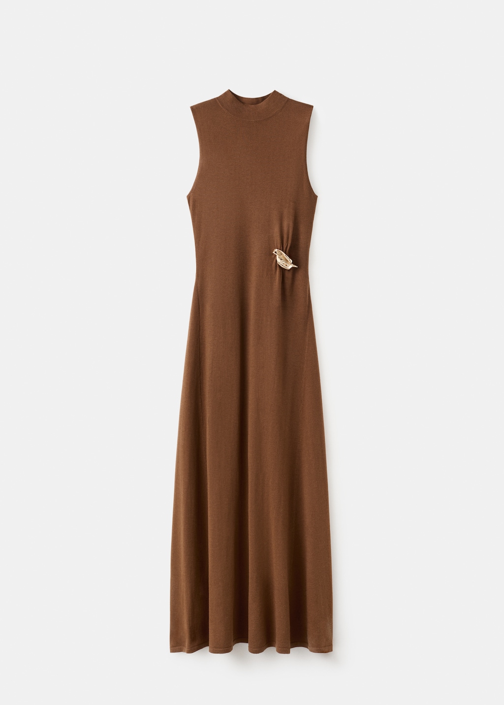 Mango Turtleneck knitted dress with brooch thumbnail
