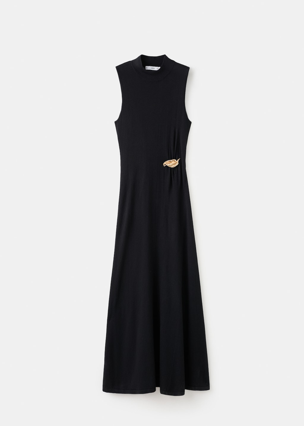 Mango Turtleneck knitted dress with brooch thumbnail