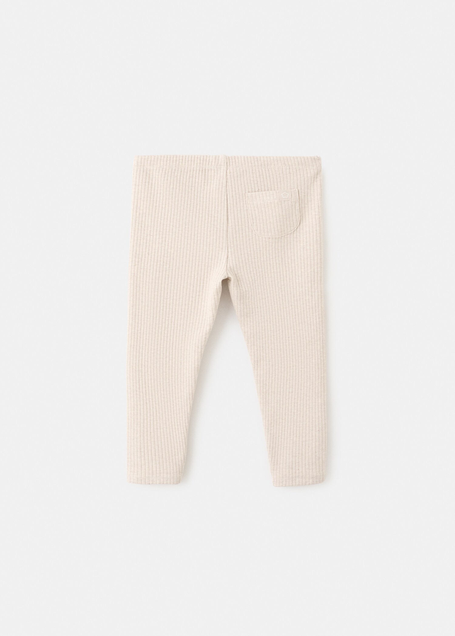 Geribde katoenen legging - Achterkant van het artikel