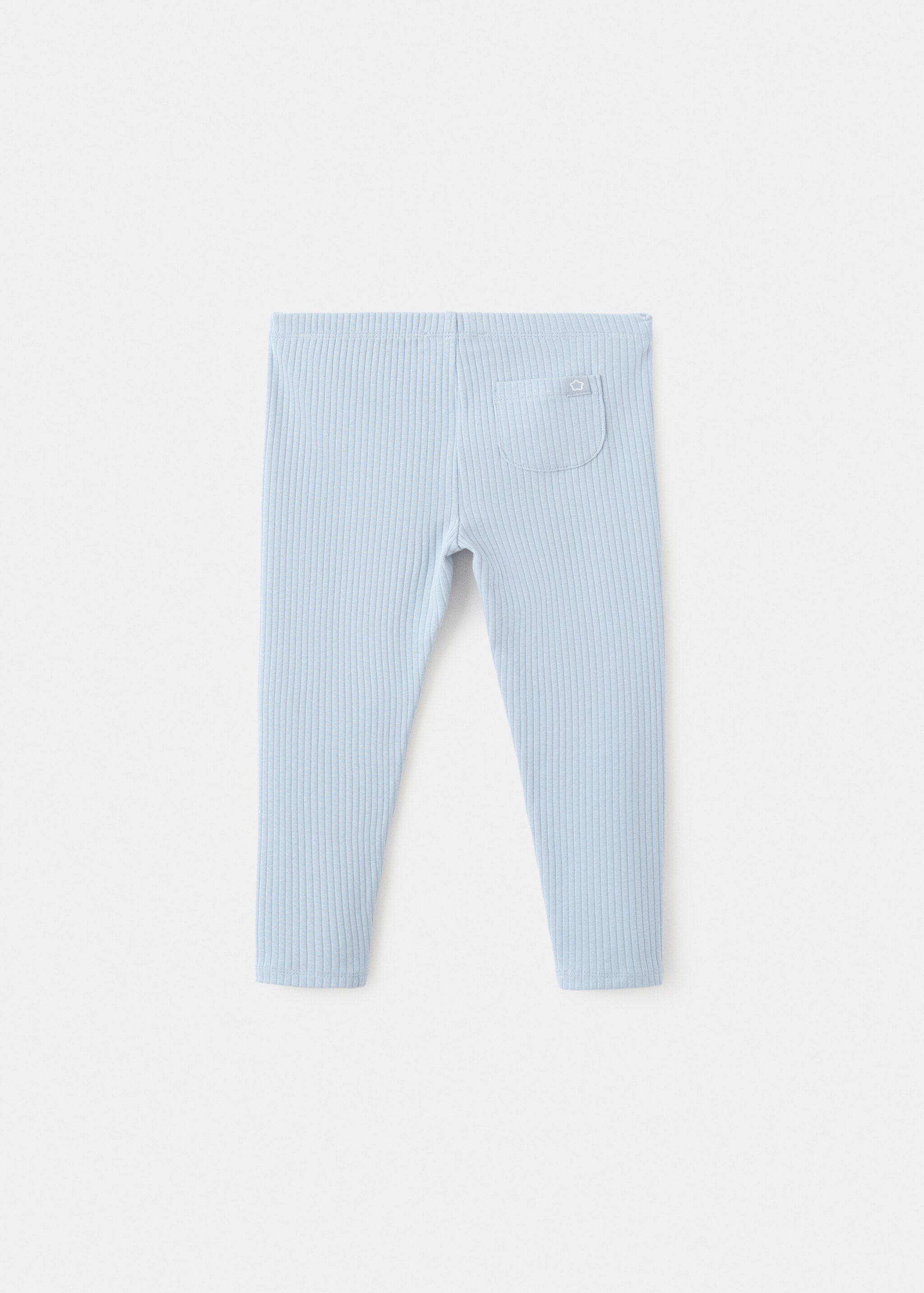 Leggings canalé cotó - Revers de l'article, Blau. Ref: 27051269-00.