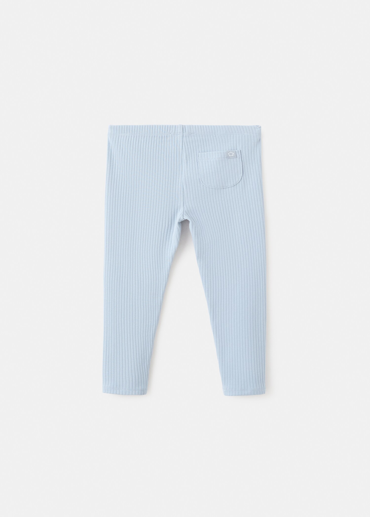 Geribde katoenen legging - Achterkant van het artikel