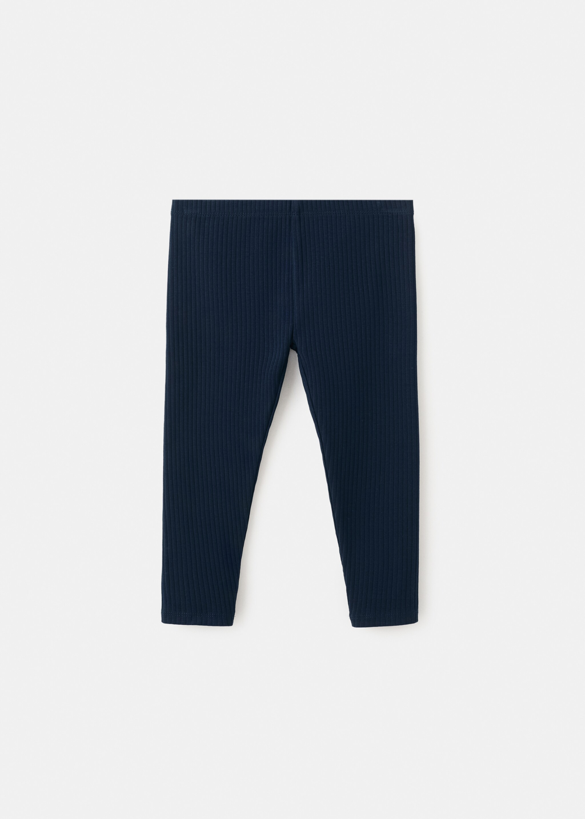 Cotton ribbed leggings - Article without model, Navy. Ref: 27051269-00.