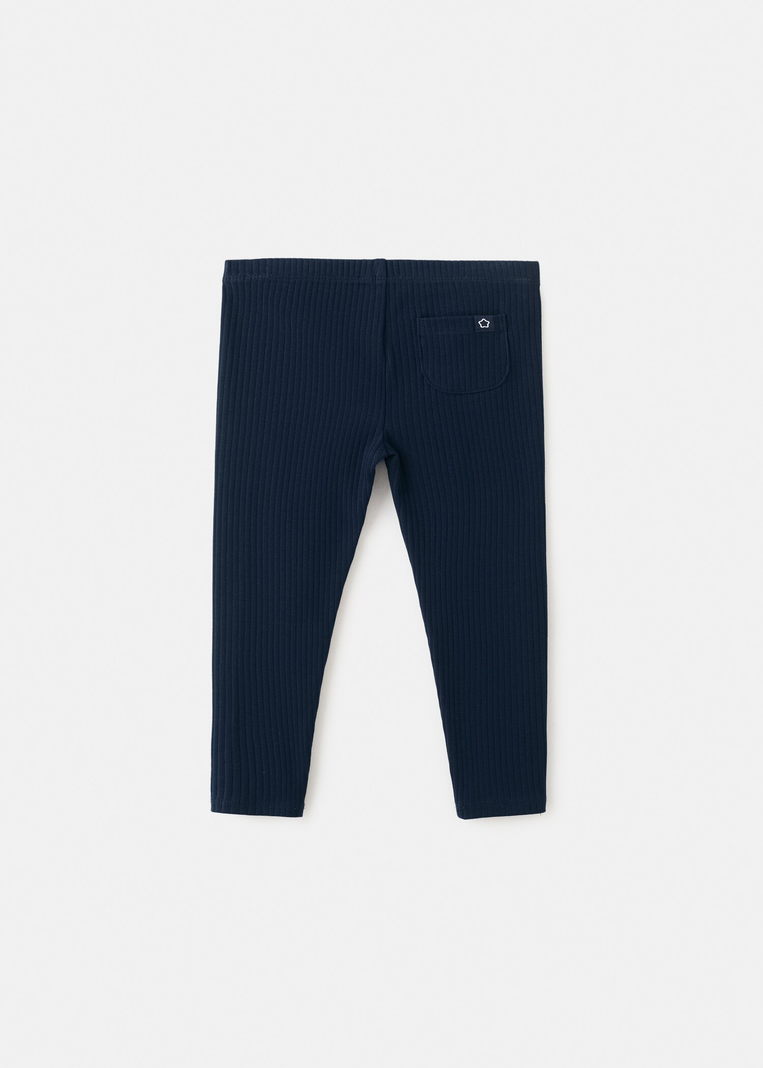 Geribde katoenen legging - Achterkant van het artikel