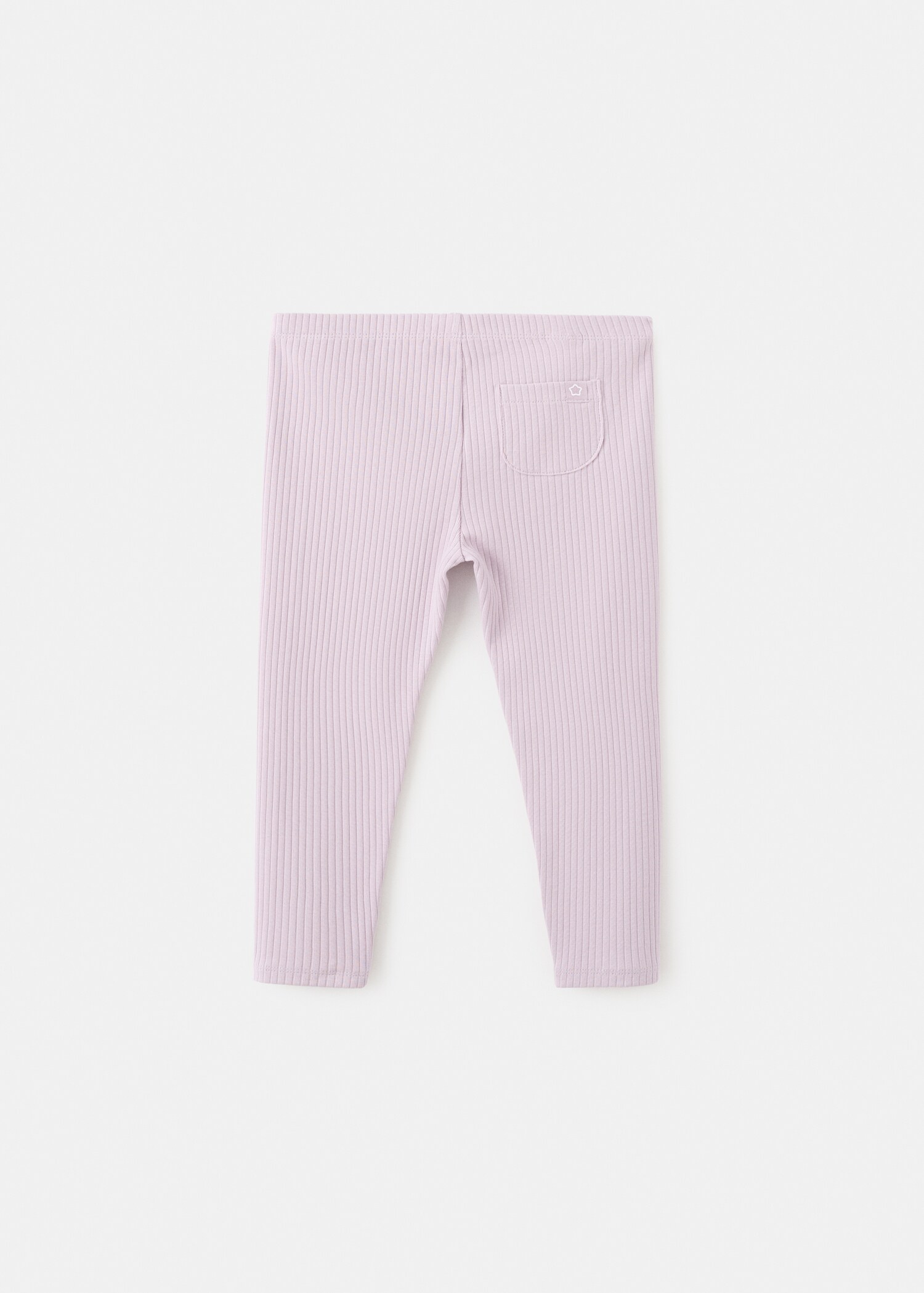 Geribde katoenen legging - Achterkant van het artikel