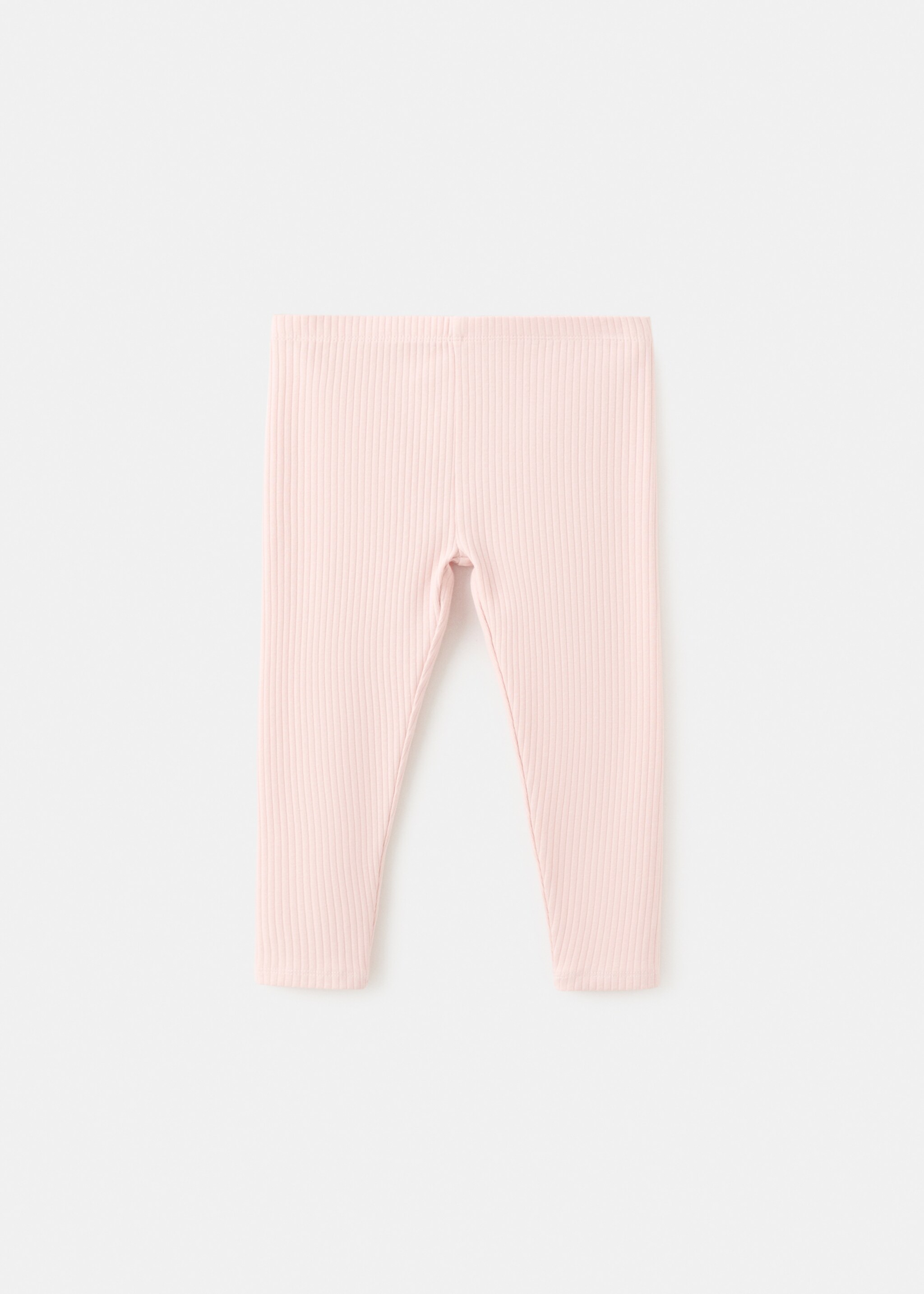 Cotton ribbed leggings - Article without model, Pink. Ref: 27051269-00.