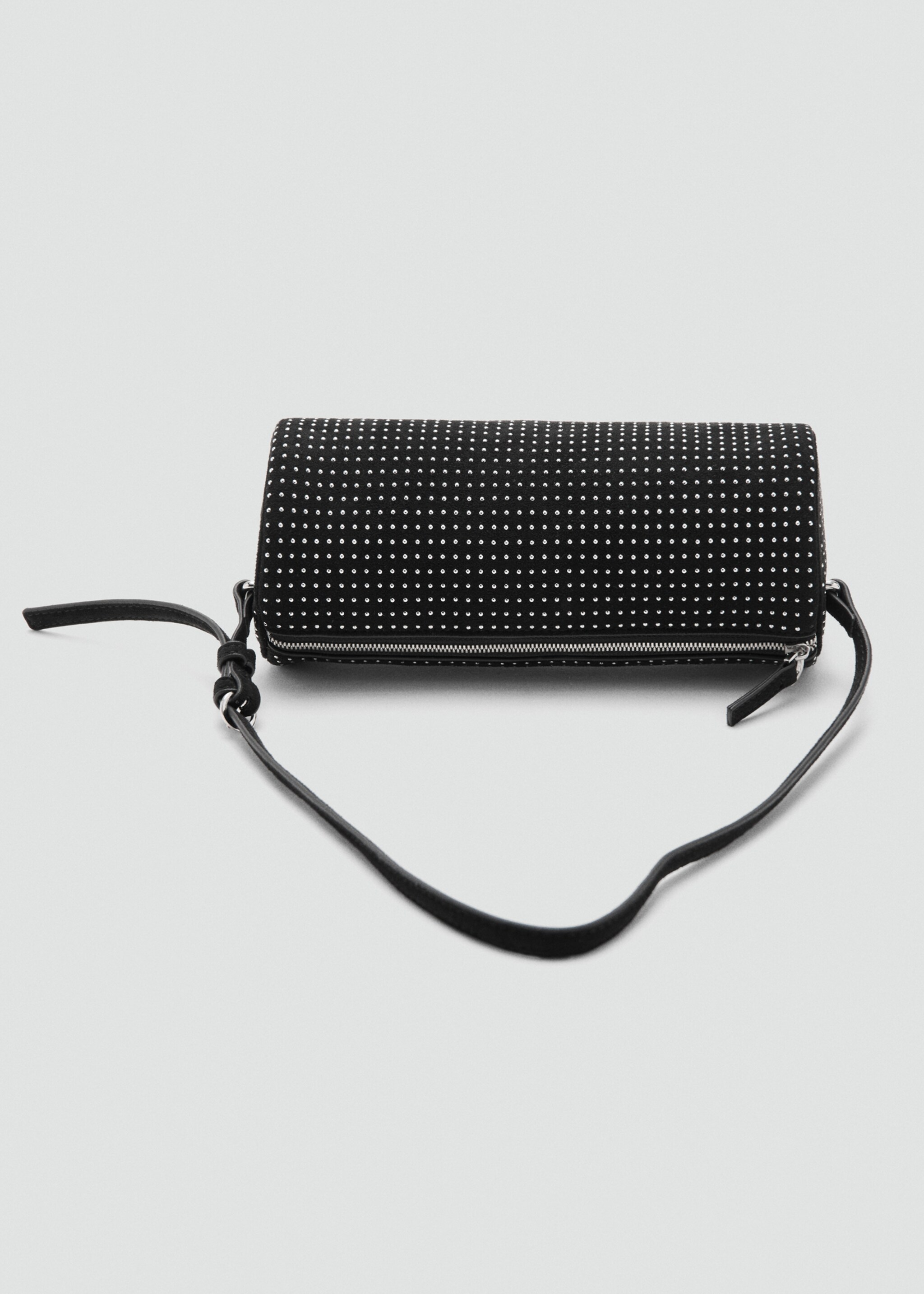Oval studded shoulder bag - Details of the article 4, Black. Ref: 27051273-00.