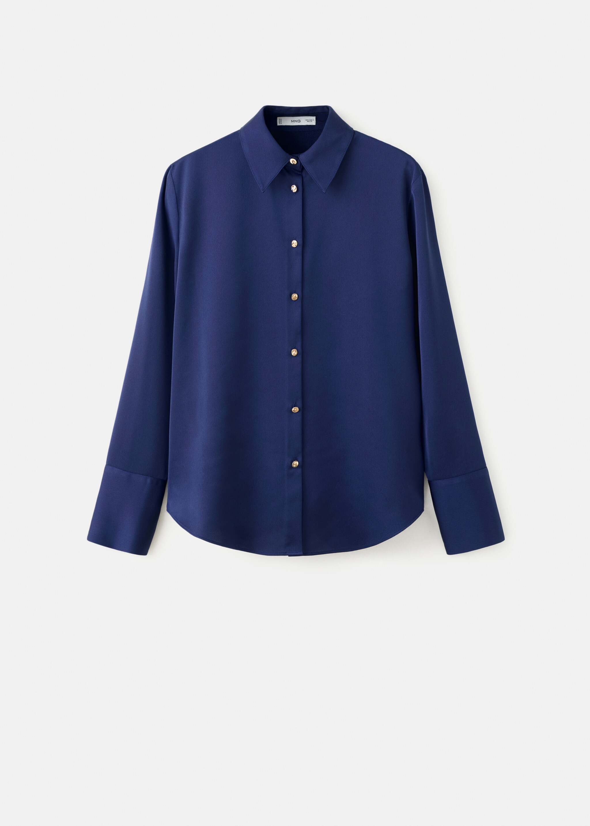 Chemise fluide satinée - Article sans modèle, Bleu. Ref: 27051274-00.