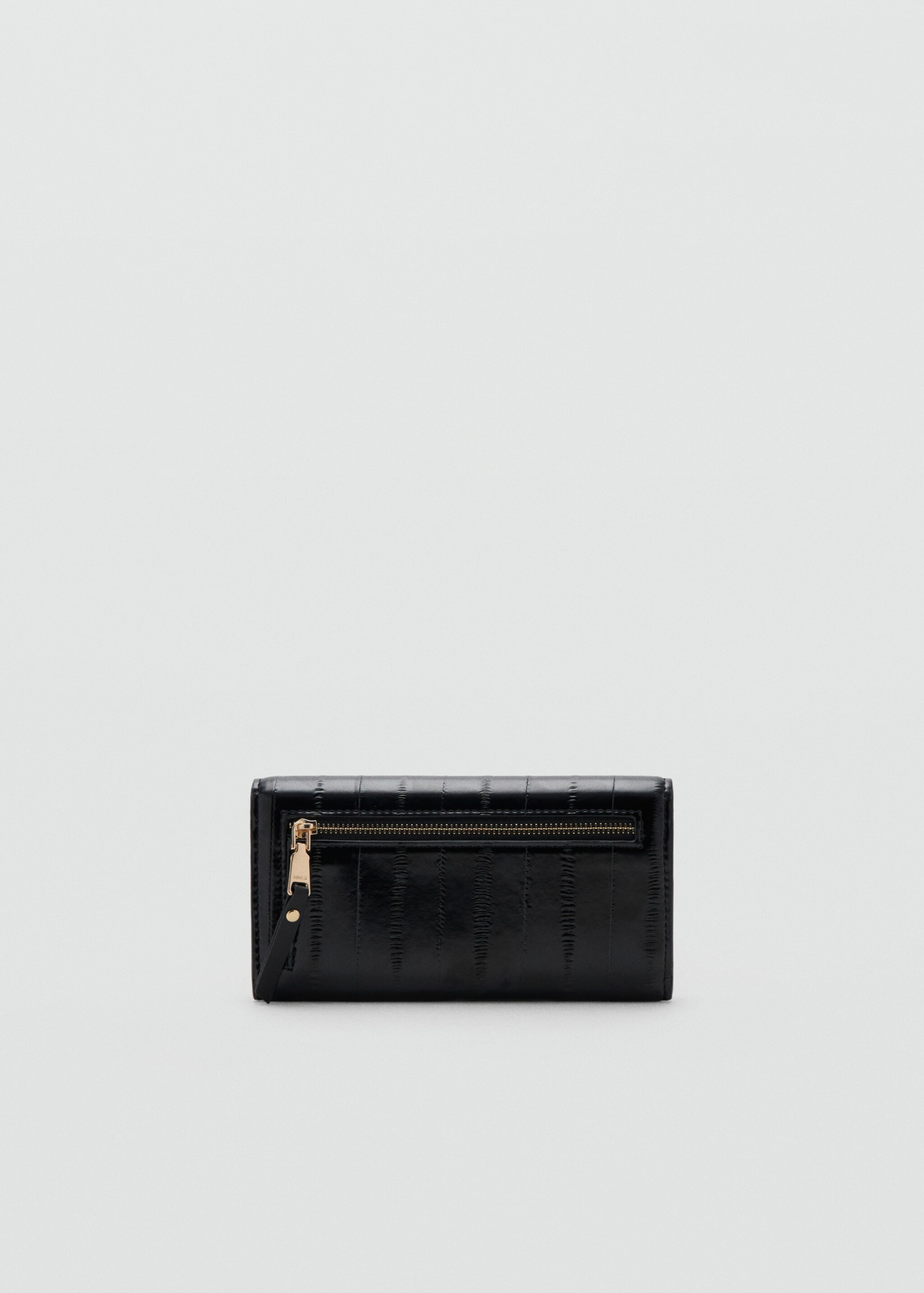 Small textured wallet - Details of the article 1, Black. Ref: 27051275-00.